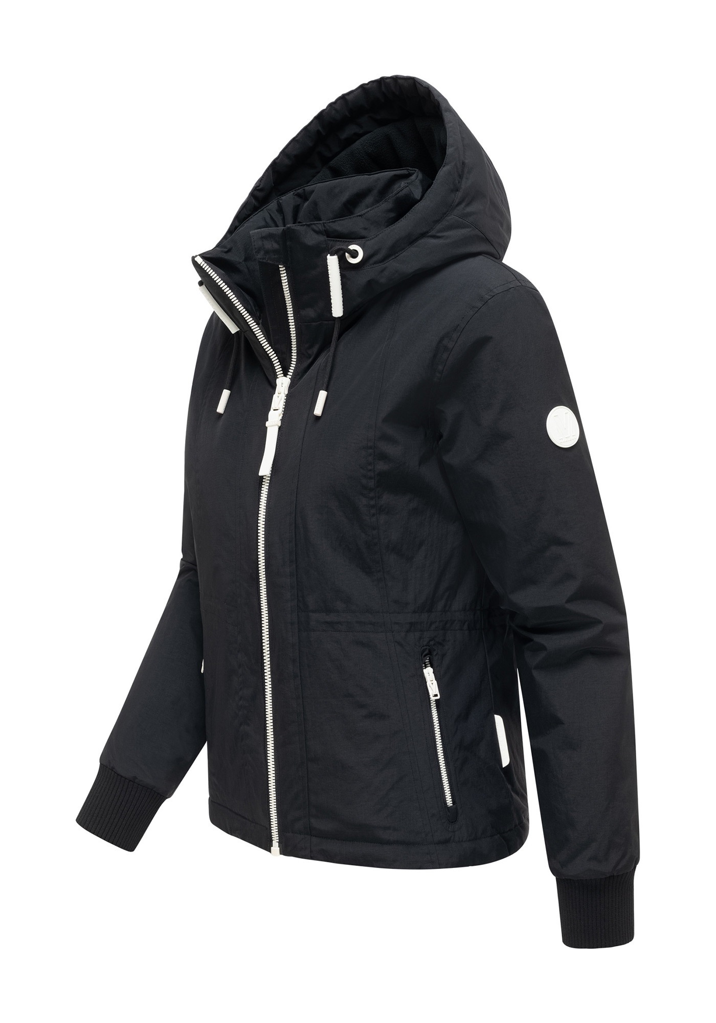 Marikoo Winterjacke »Vivii« mit Kapuze Softshelljacke mit Kapuze und Kontrast-Reißverschlüssen