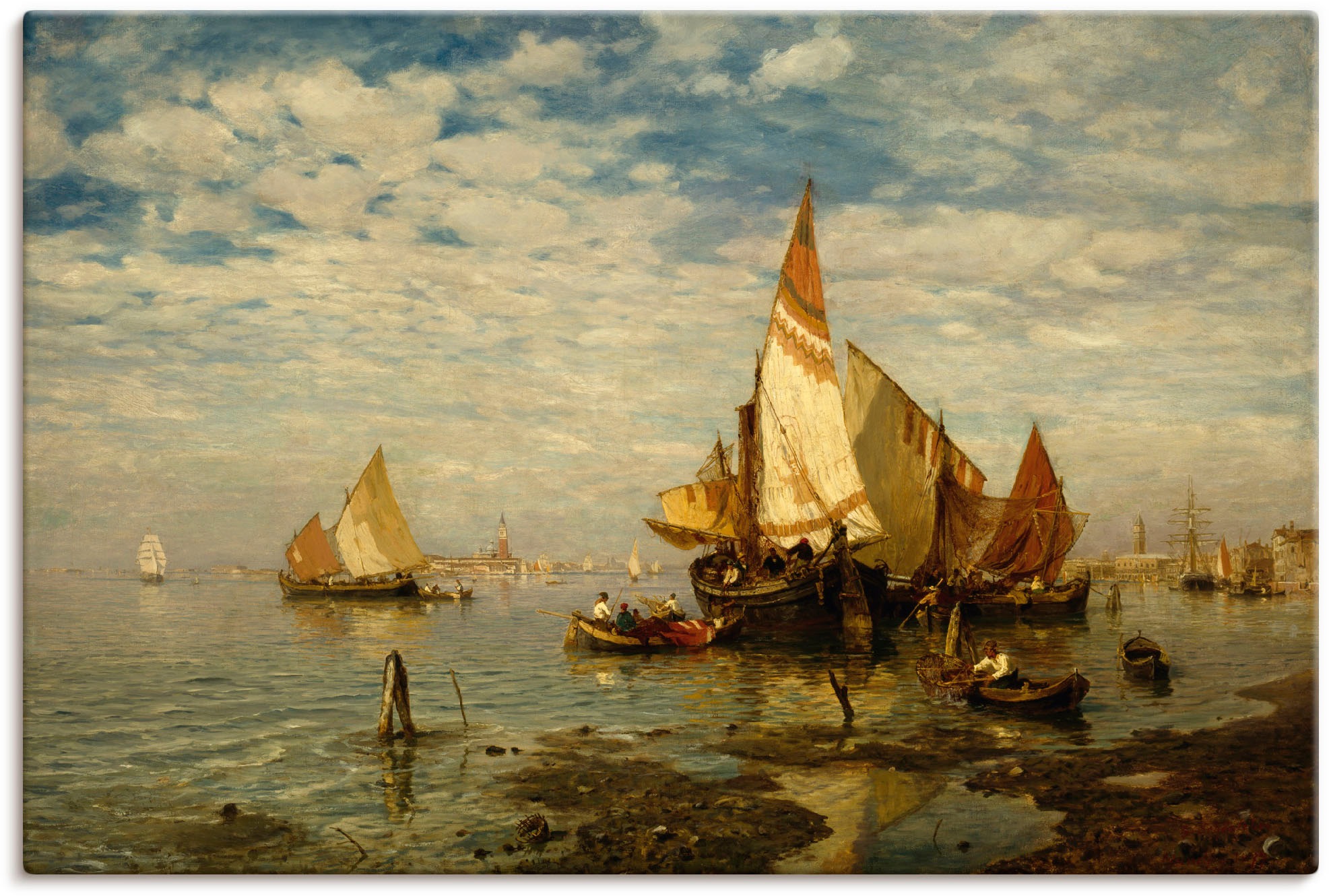 Artland Leinwandbild "In der Lagune bei Venedig", Bilder von Booten & Schif günstig online kaufen