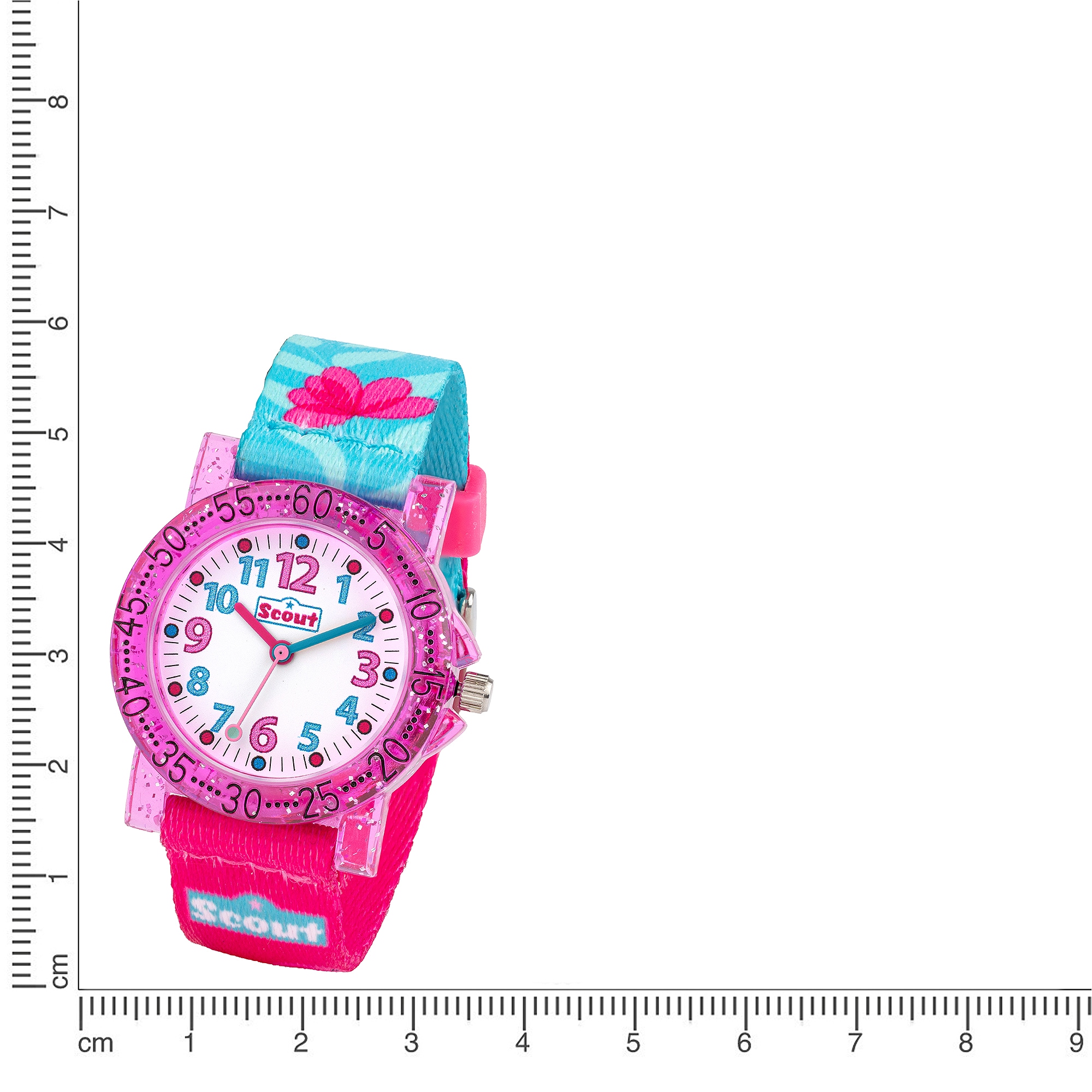 Scout Quarzuhr »The IT-Collection« Armbanduhr, Kinderuhr, Lernuhr, Mädchen, Blumen, Flamingo, Geschenk
