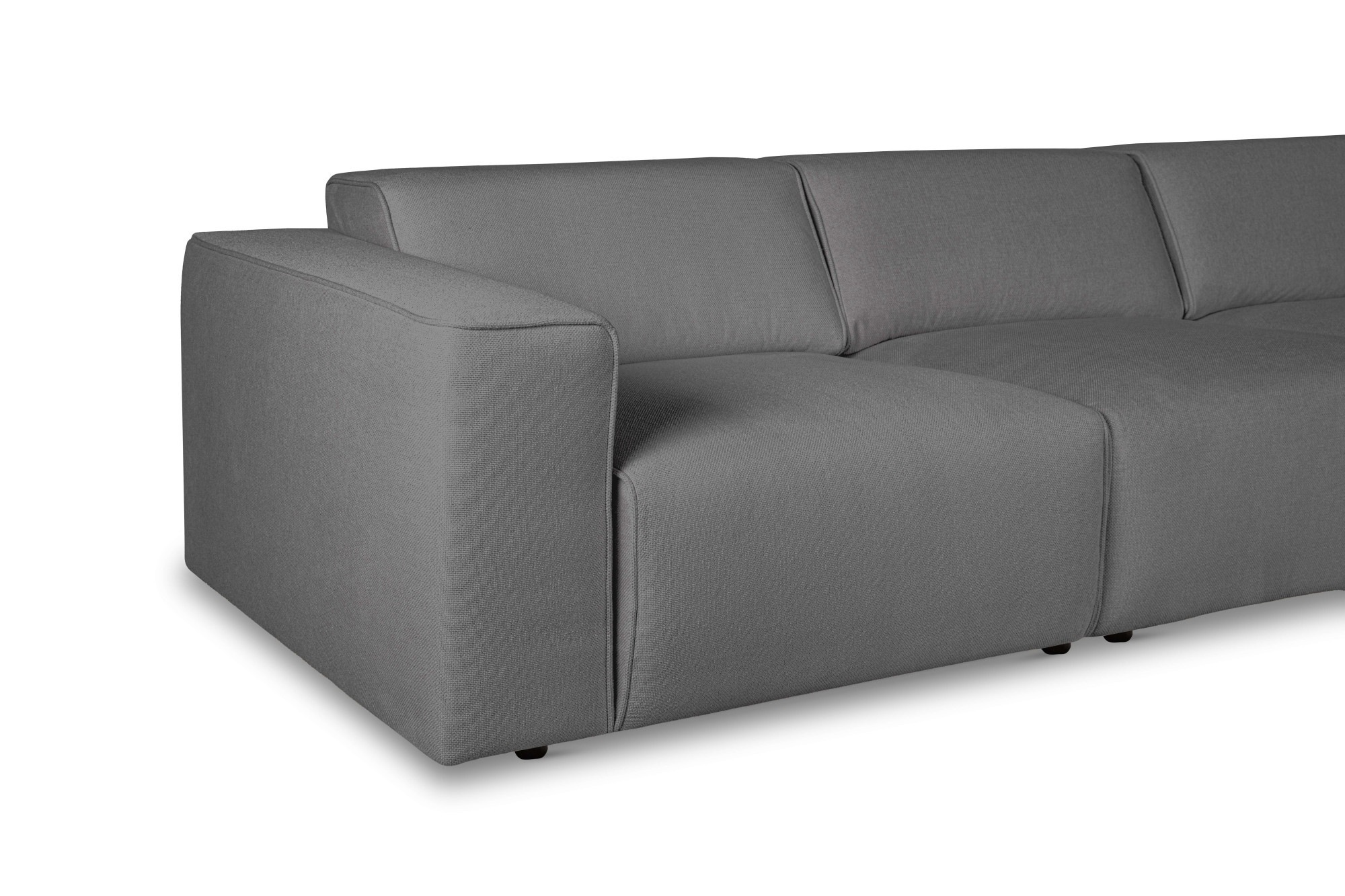 Home affaire Ecksofa »Noord mit Kedernaht, Breite 281 cm, L-Form« Cord, Struktur, Webstoff, mit Wellenunterfederung, Massivholzrahmen