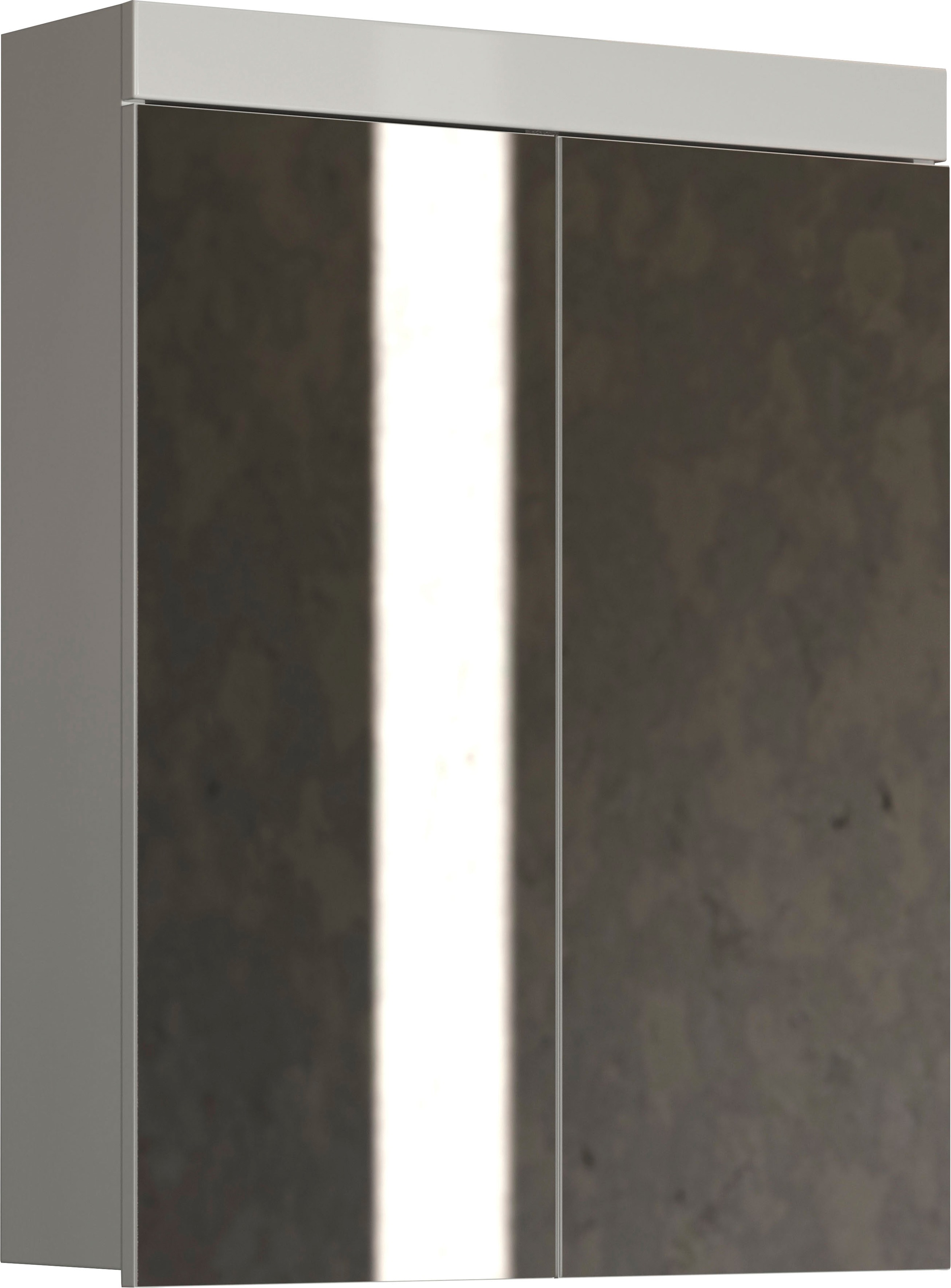 Thumbnail - welltime Spiegelschrank "Avena", Badezimmerschrank wahlweise mit Aufsatzleuchte - (B/T/H) 60/17/77 cm