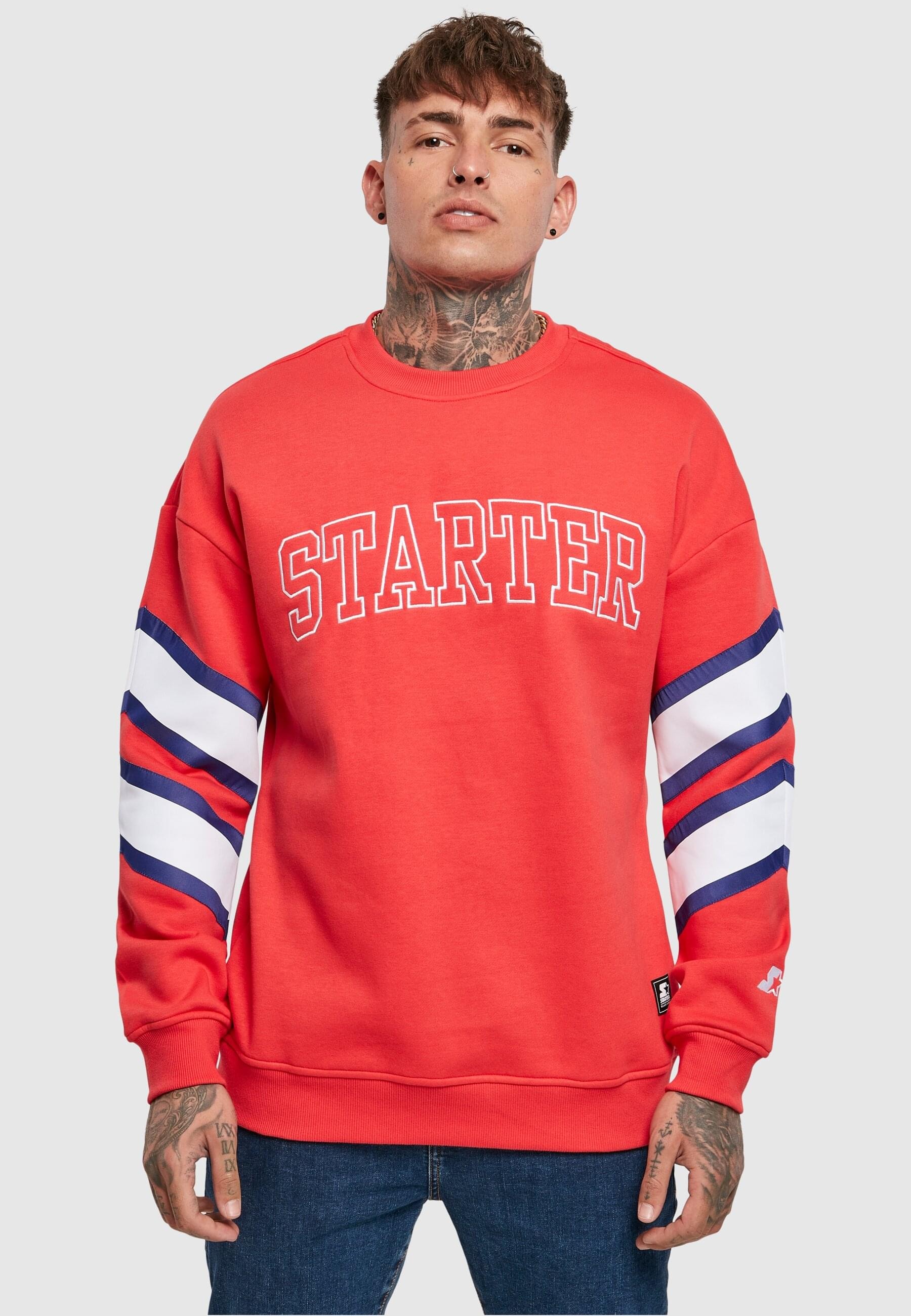 Starter Black Label Rundhalspullover »Starter Black Label Herren Starter Team Front Crew«, (1 tlg.)