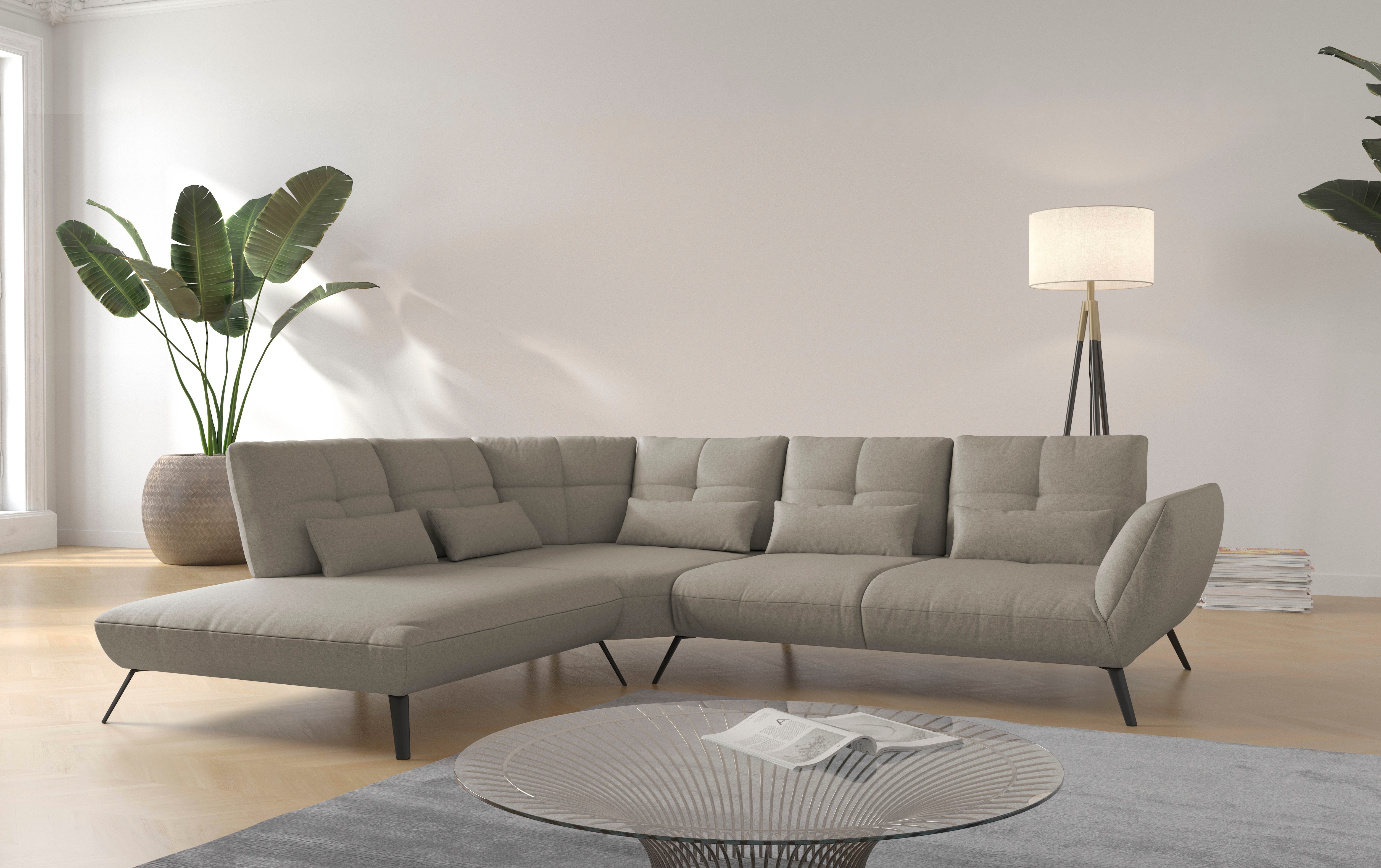 OTTO home Ecksofa "Mikado L-Form" inkl. Sitztiefenverstellung und Armteilverstellung