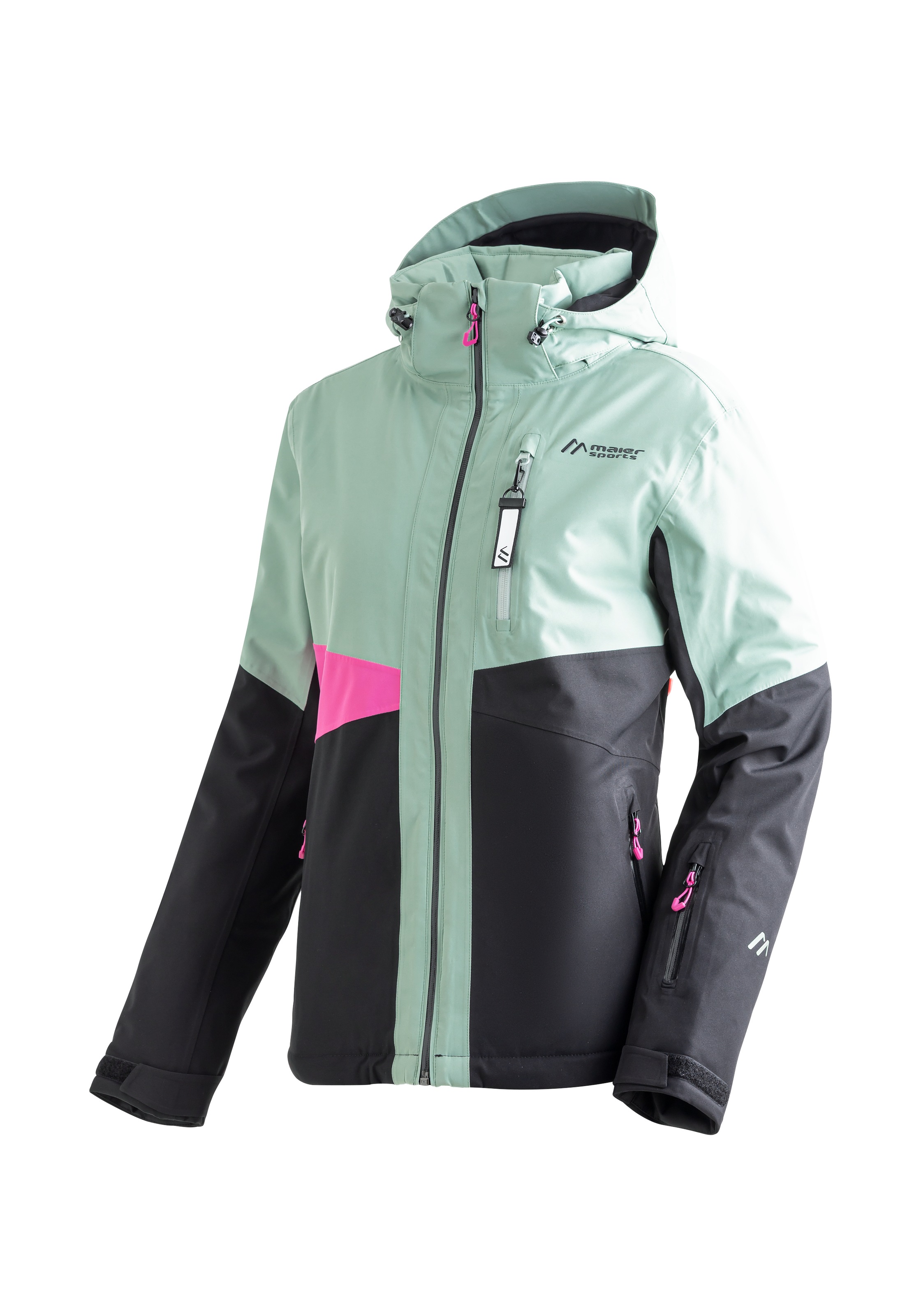 Maier Sports "Vidra" Damen Winterjacke, wind/wasserdicht, 3 RV-Taschen und Kapuze