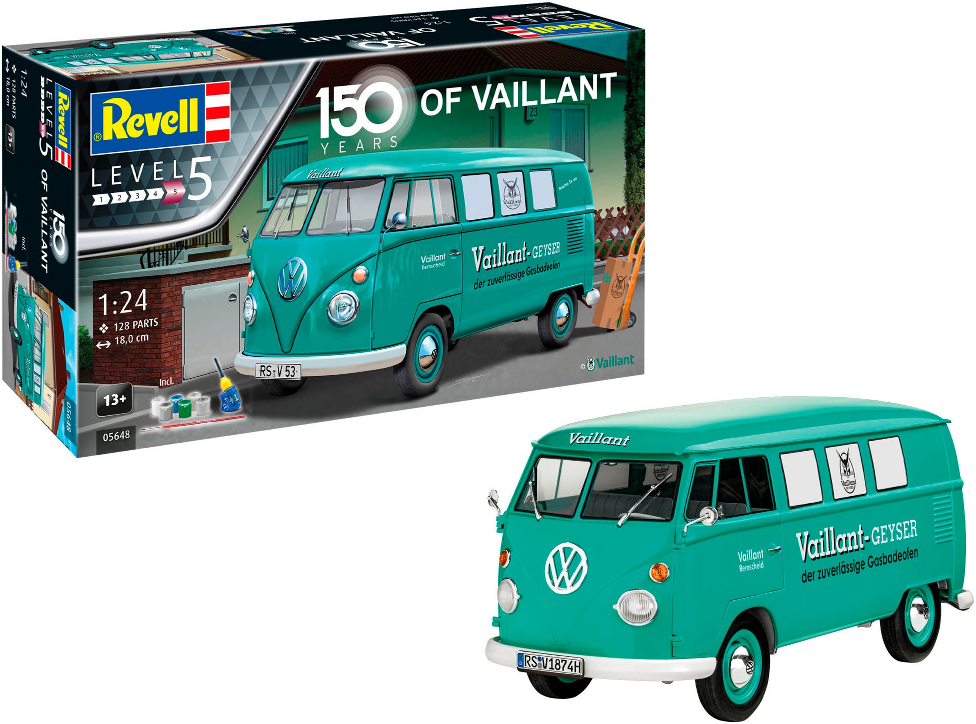 Modellbausatz »Geschenkset VW T1 Bus 150 Jahre Vaillant«, Made in Germany