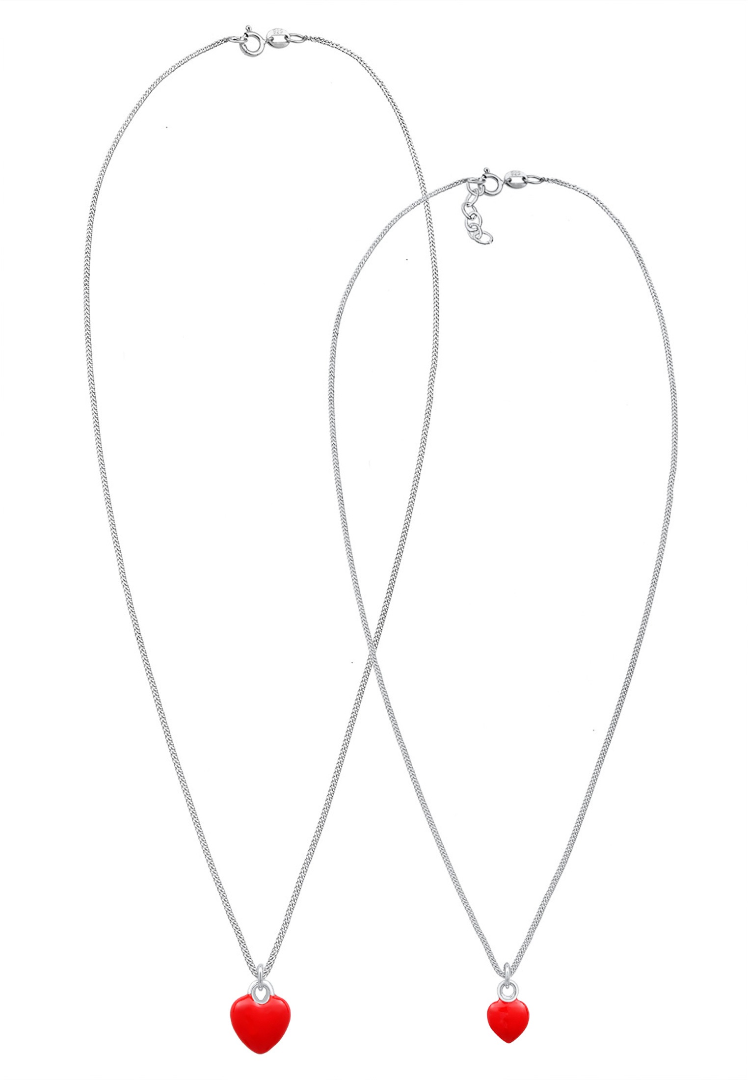 Elli Schmuckset »Set Herz Mutter Kind Liebe Emaille 925 Silber«