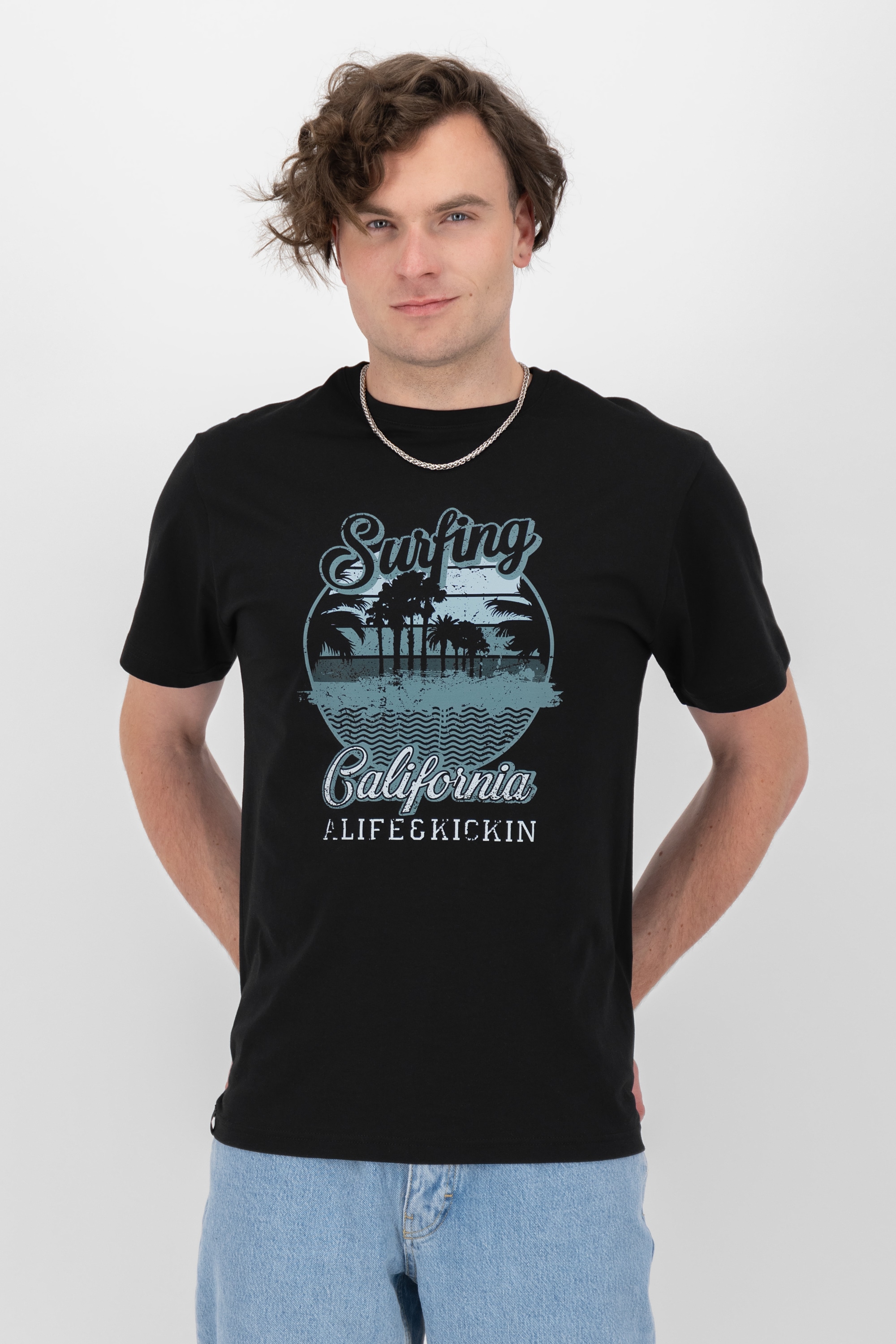 Rundhalsshirt »BrodyAK P Shirt surfing california Herren Kurzarmshirt, Shirt«