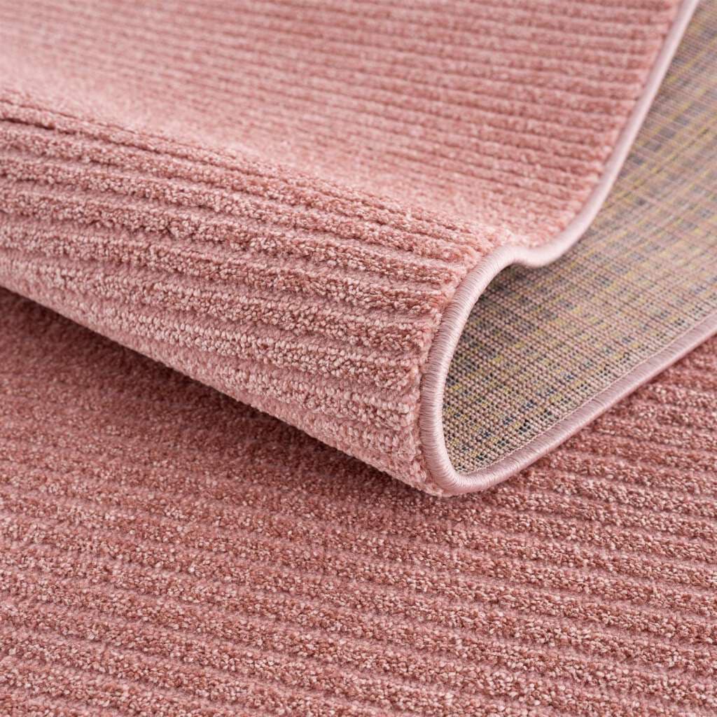 Carpet City Teppich »Friseé-Teppich  FANCY900« rechteckig 12 mm Höhe Läufer, Kurzflor, Einfarbig, 3D-Optik, Streifen Look, Wohnzimmer