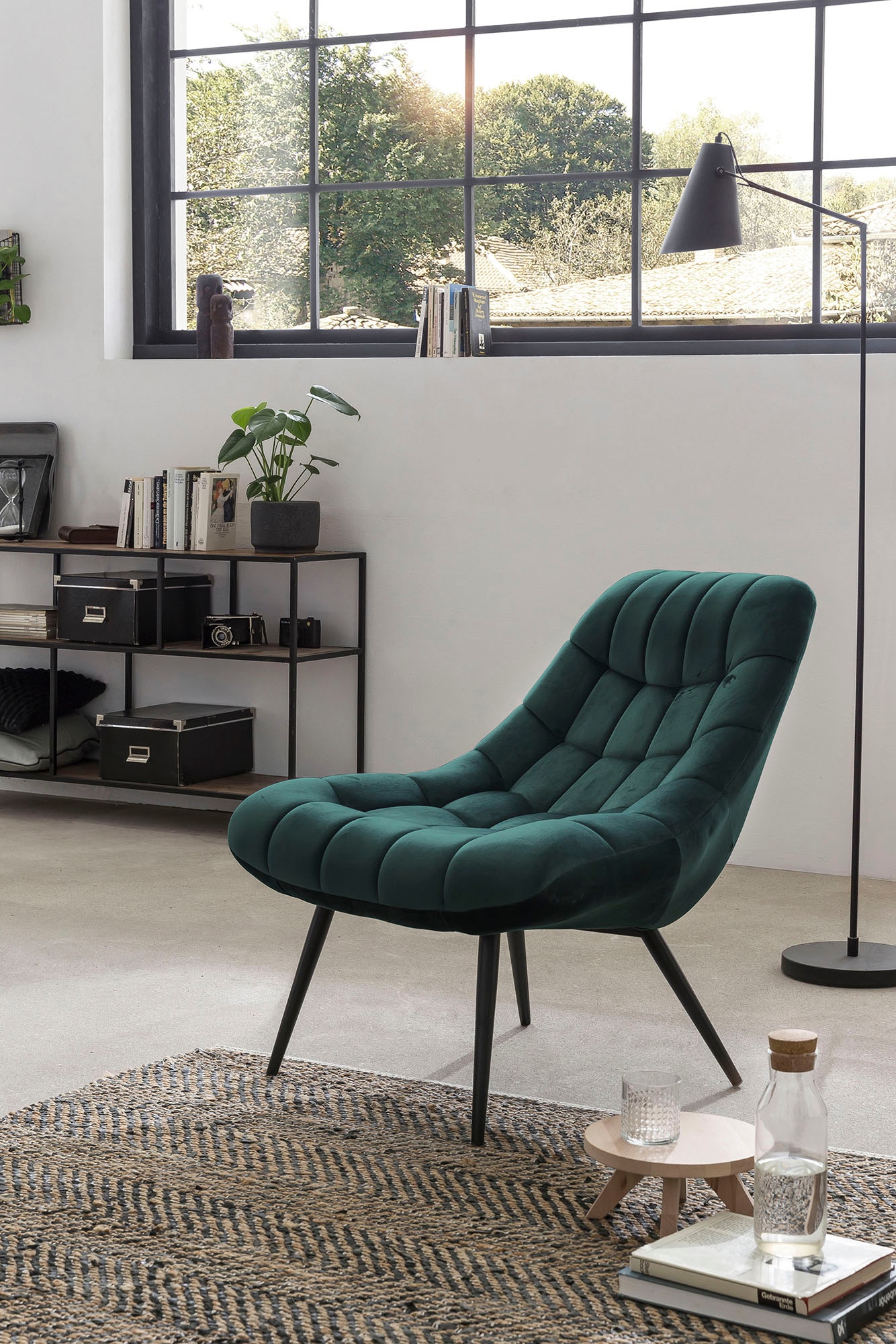 SalesFever Relaxsessel "Toulon - Komfortabler Loungesessel", mit XXL-Steppu günstig online kaufen