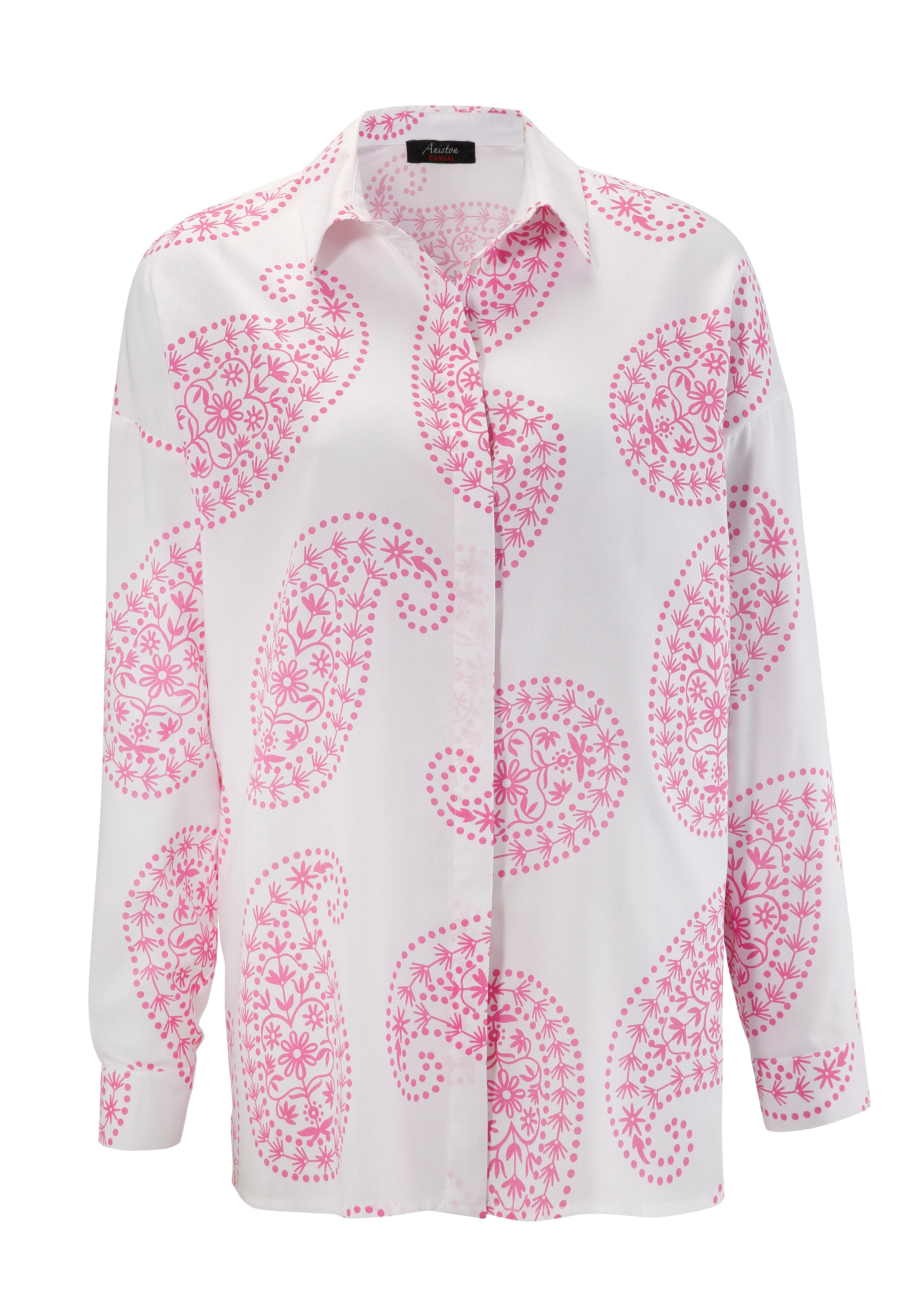 großflächigem BAUR | Hemdbluse, bestellen online mit Aniston CASUAL Paisley-Muster