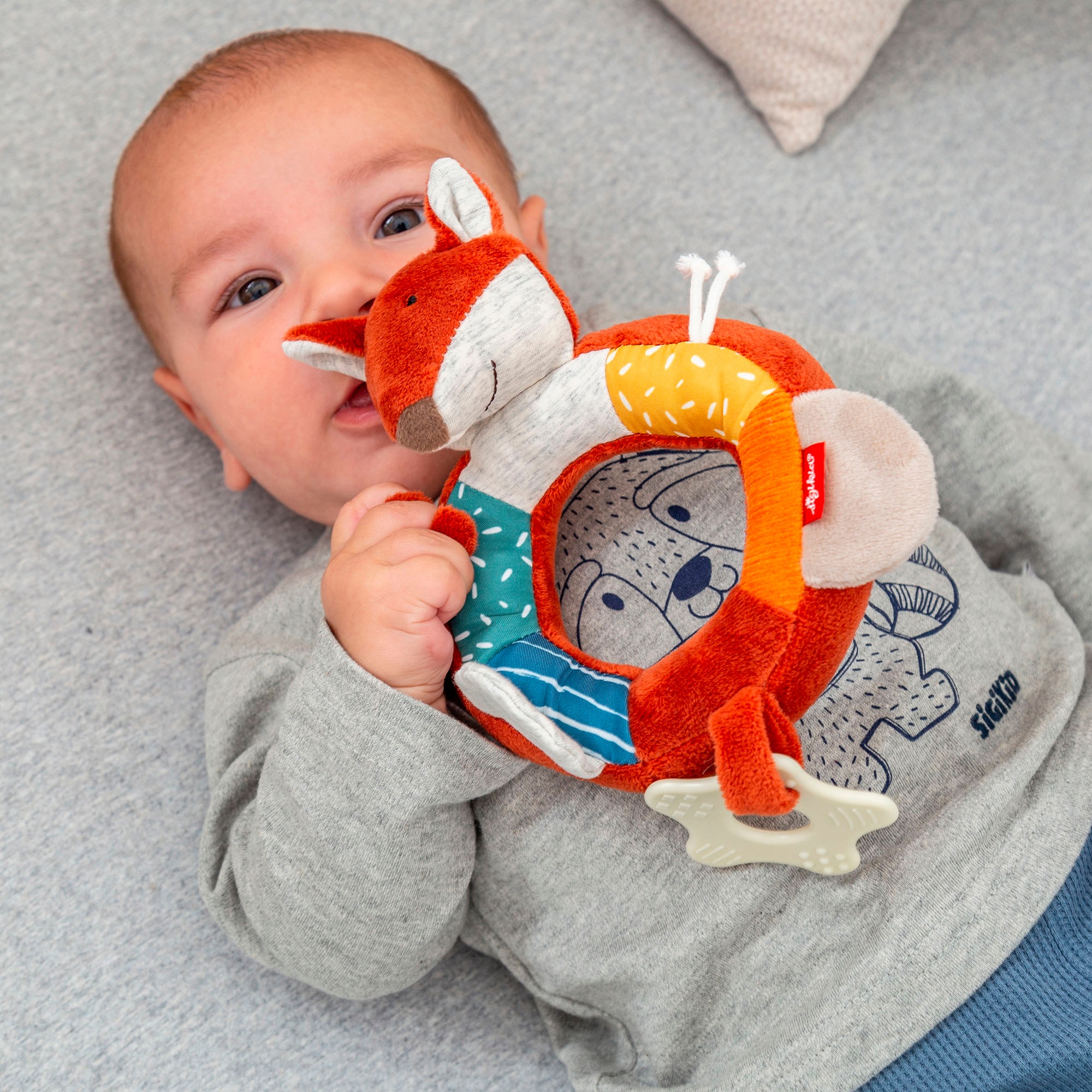 Sigikid Greifling »PlayQ, Yellow, Aktiv-Ring Fuchs«