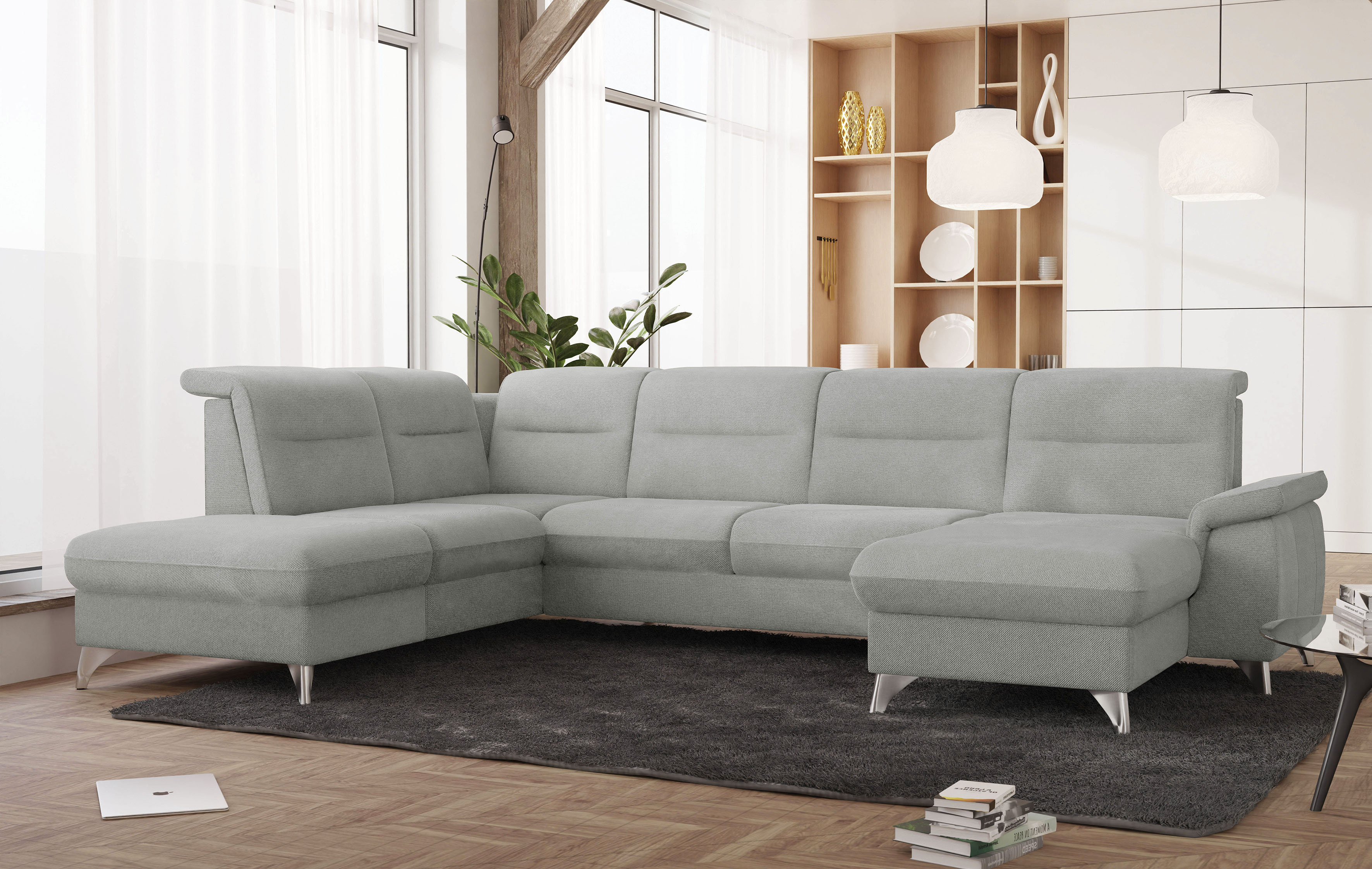 sit&more Wohnlandschaft "Astoria U-Form" wahlweise mit motorischer Relaxfunktion