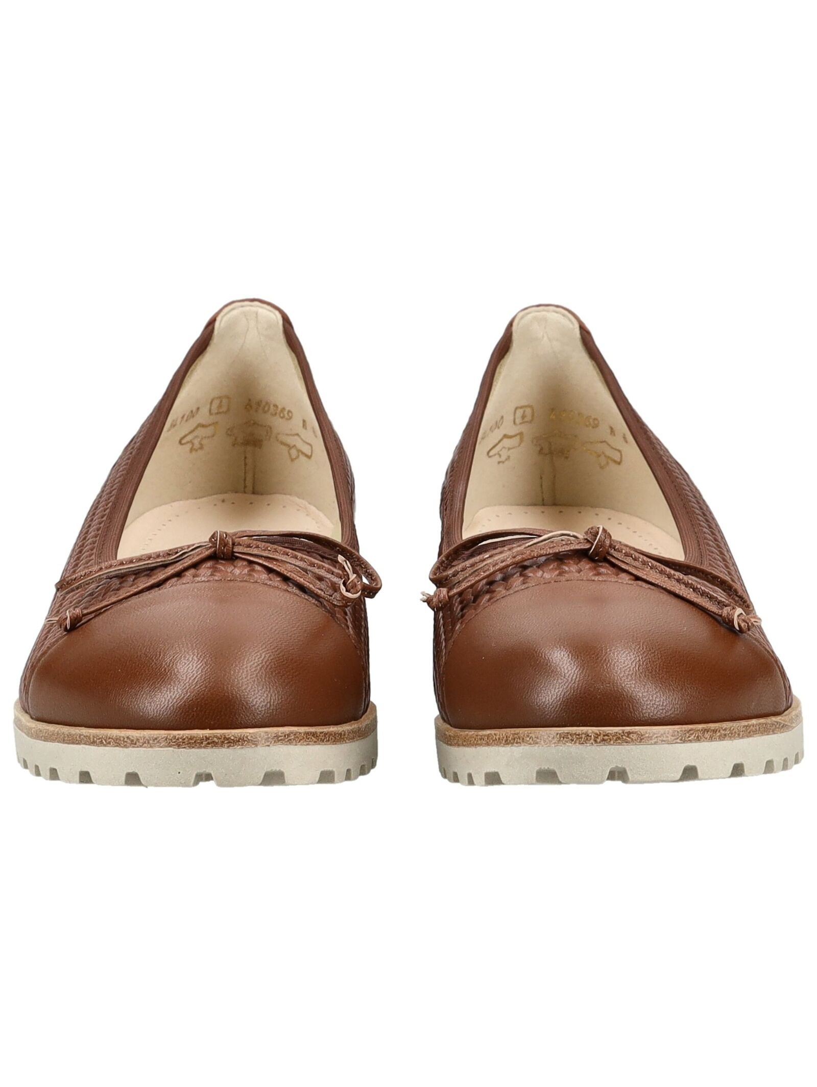 Ballerina GABOR "Gabor Ballerinas Glattleder", Damen, Gr. 40, cognac, Glattleder, Schuhe Ballerina 2