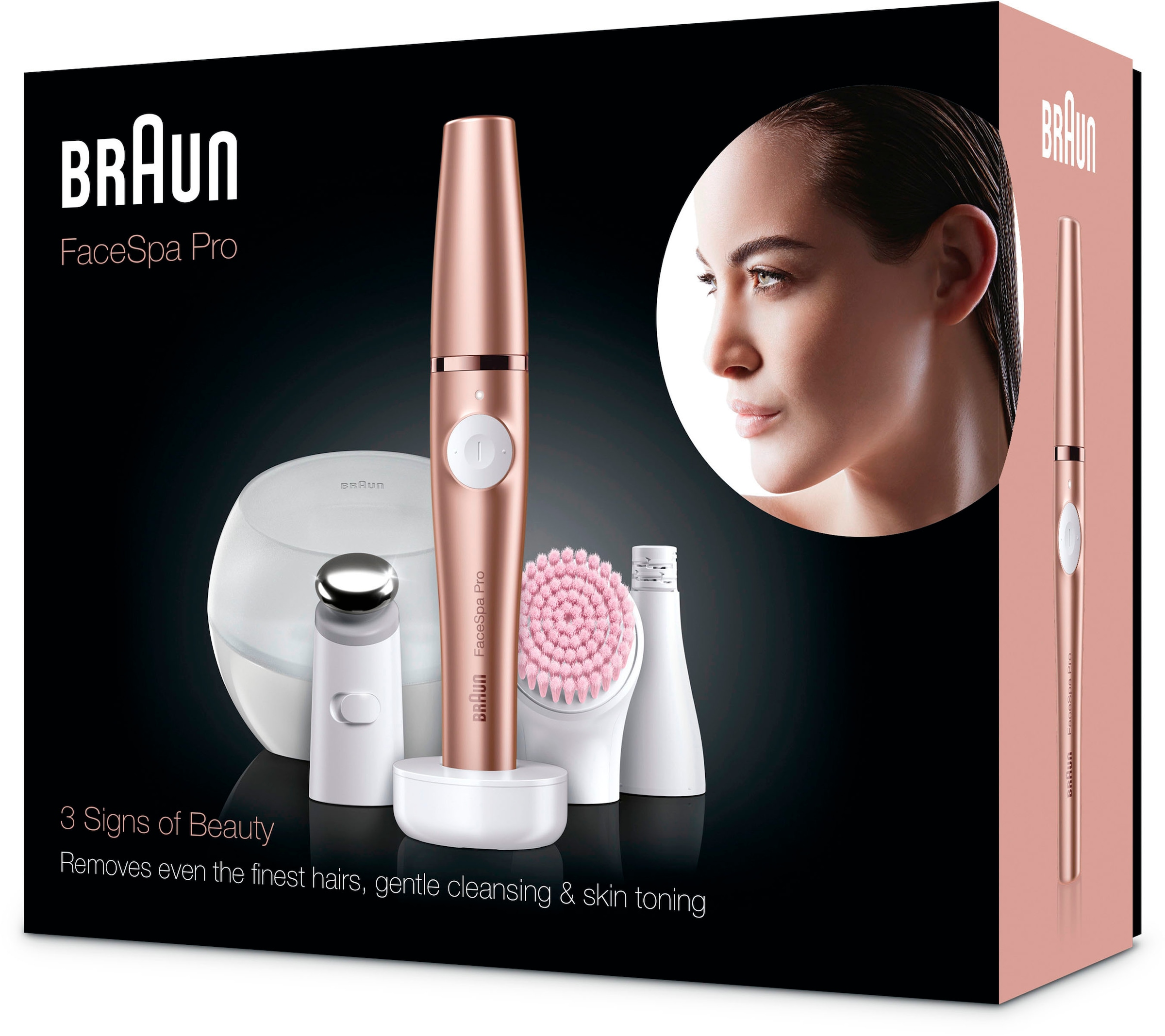 Braun Epilierer »FaceSpa Pro zur Gesichts-Epilation Beauty-Gerät Rechnung | 921«, per 2 Aufsätze, BAUR St. All-in-One