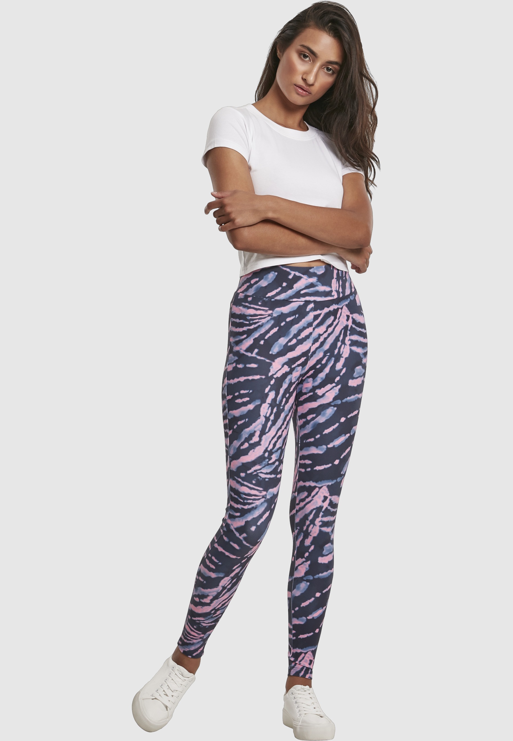 URBAN CLASSICS Leggings »Urban Classics Damen Ladies High Waist Tie Dye Leggings«