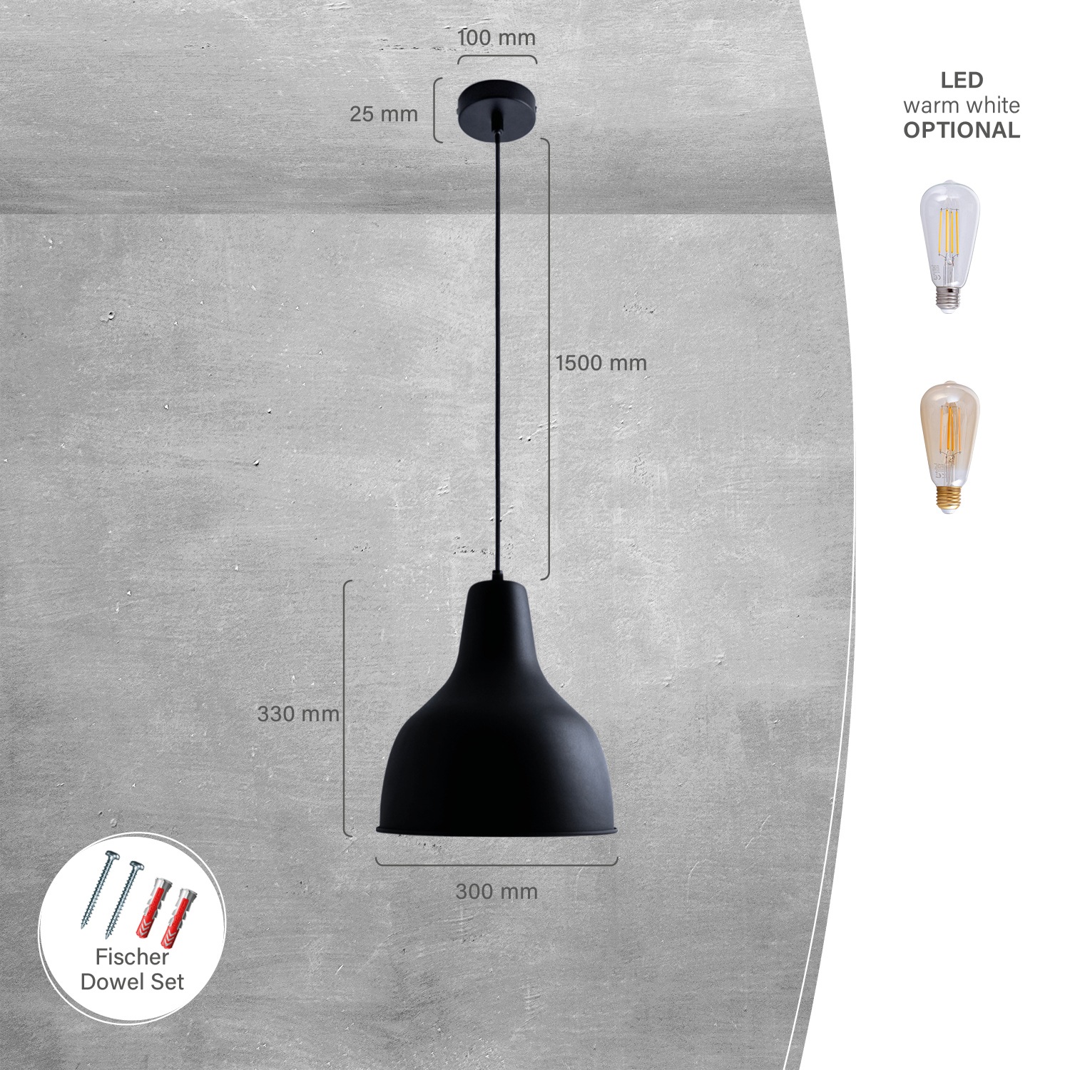 | E27 Paco »CHARLIE«, 1 Esstischlampe Esszimmer BAUR Hängend Hängelampe Pendelleuchte flammig-flammig, Home Küchenlampe