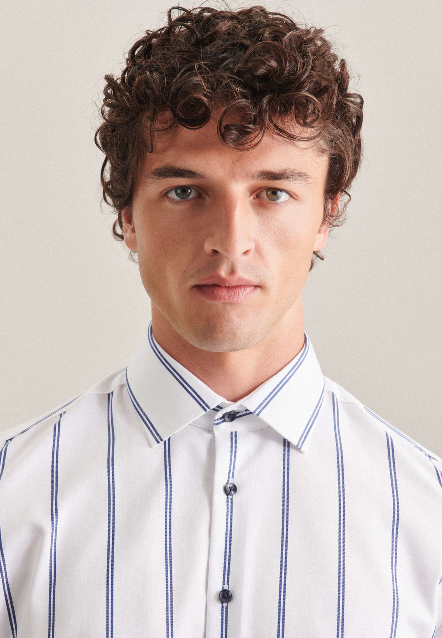 Thumbnail - seidensticker Businesshemd "Slim" Slim 1/1 Kentkragen Streifen