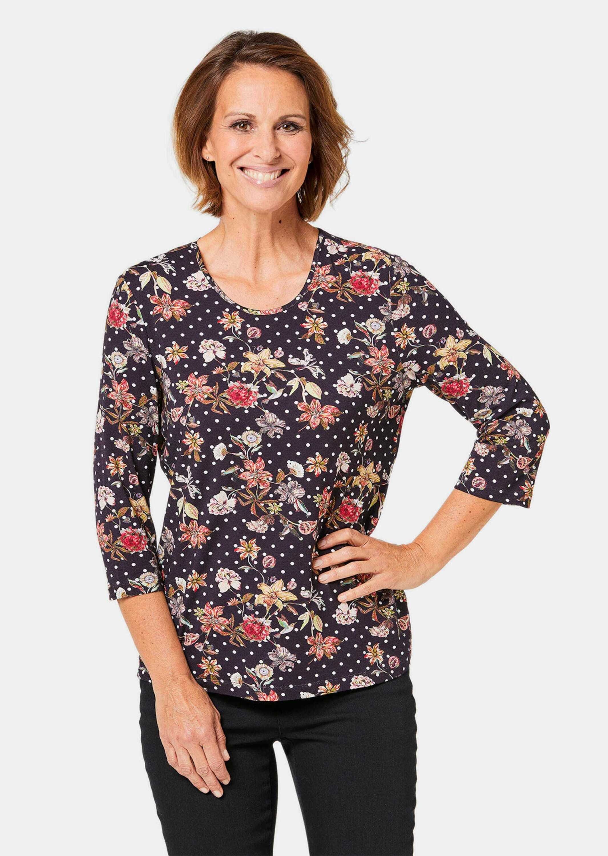 GOLDNER Print-Shirt "Kurzgröße Bequemes Druckshirt im Mustermix" günstig online kaufen