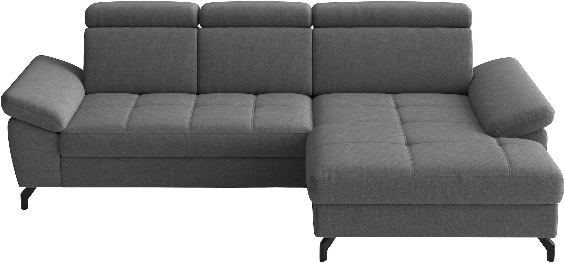 sit&more Ecksofa "Vanity, L-Form, B: 264 cm," Inkl.Sitz-,Kopf-und Armteilverstellung