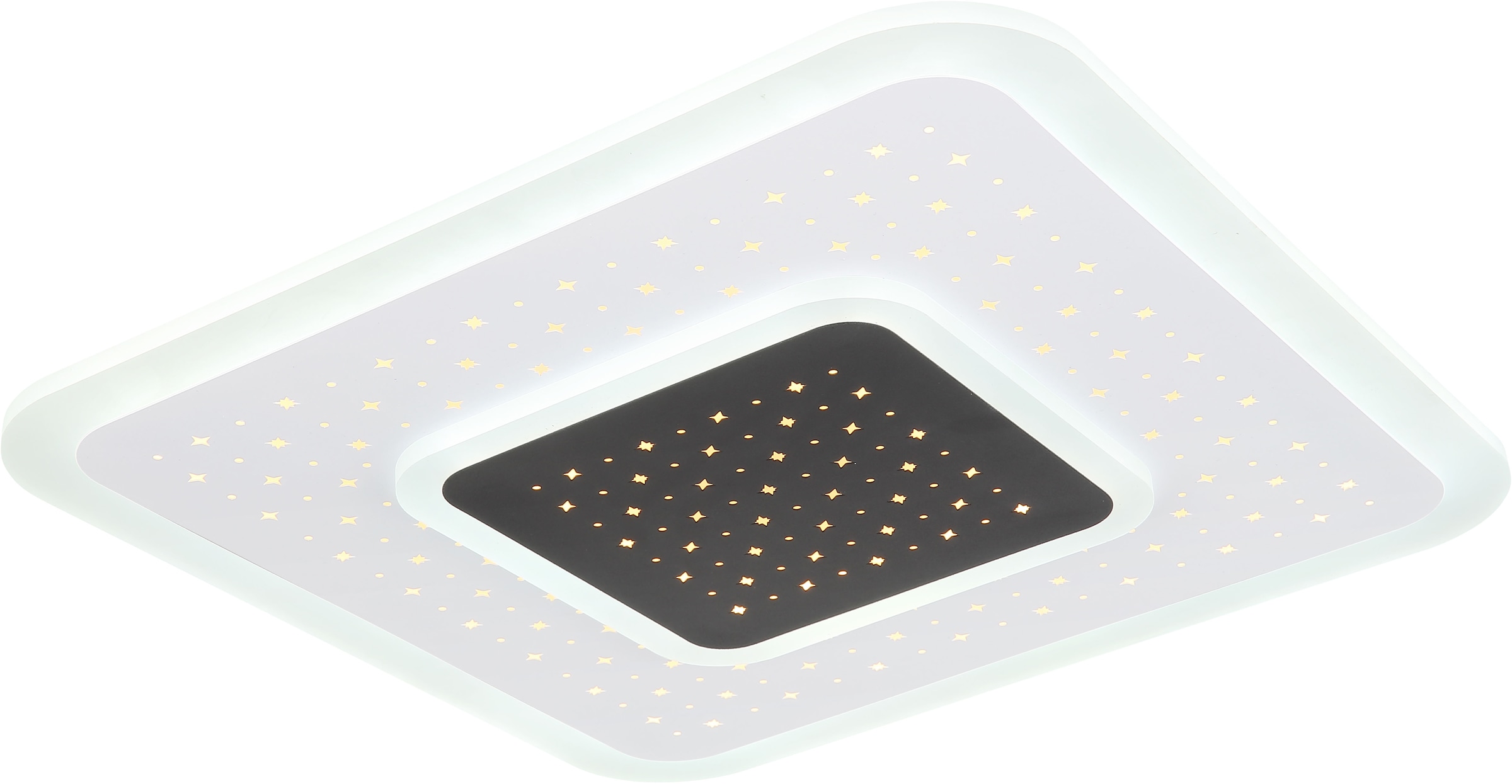 GLOBO LIGHTING LED Deckenleuchte »GISELL«, Leuchtmittel LED-Modul | LED fest integriert, Deckenlampe/quadratisch/Wohnzimmer/Schlafzimmer/elegant