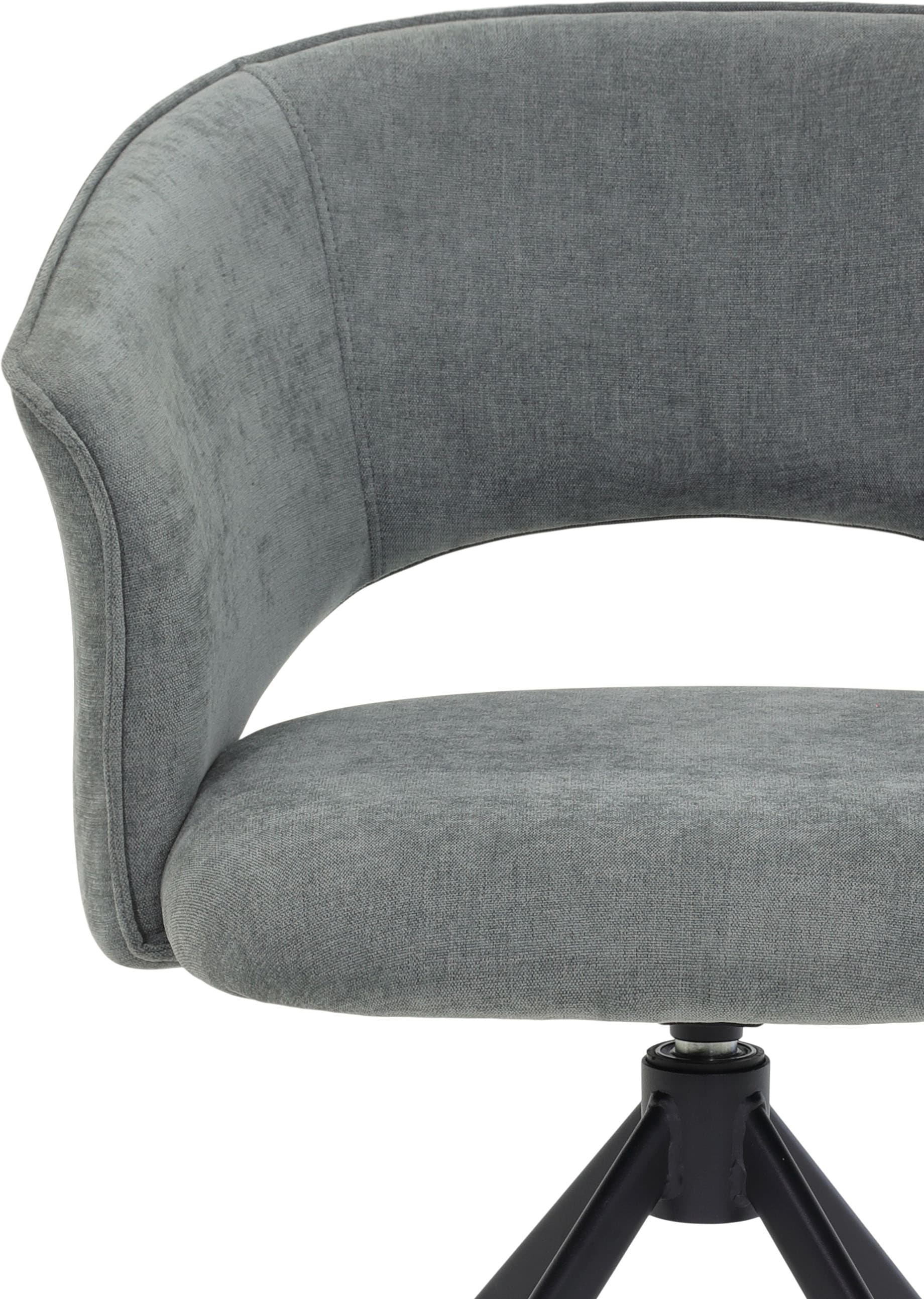 TOM TAILOR HOME Armlehnstuhl »CURVY ARMCHAIR«, (Set), 2 St., Chenille, mit Armlehnen, drehbar, Rückholfunktion, Rückenausschnitt