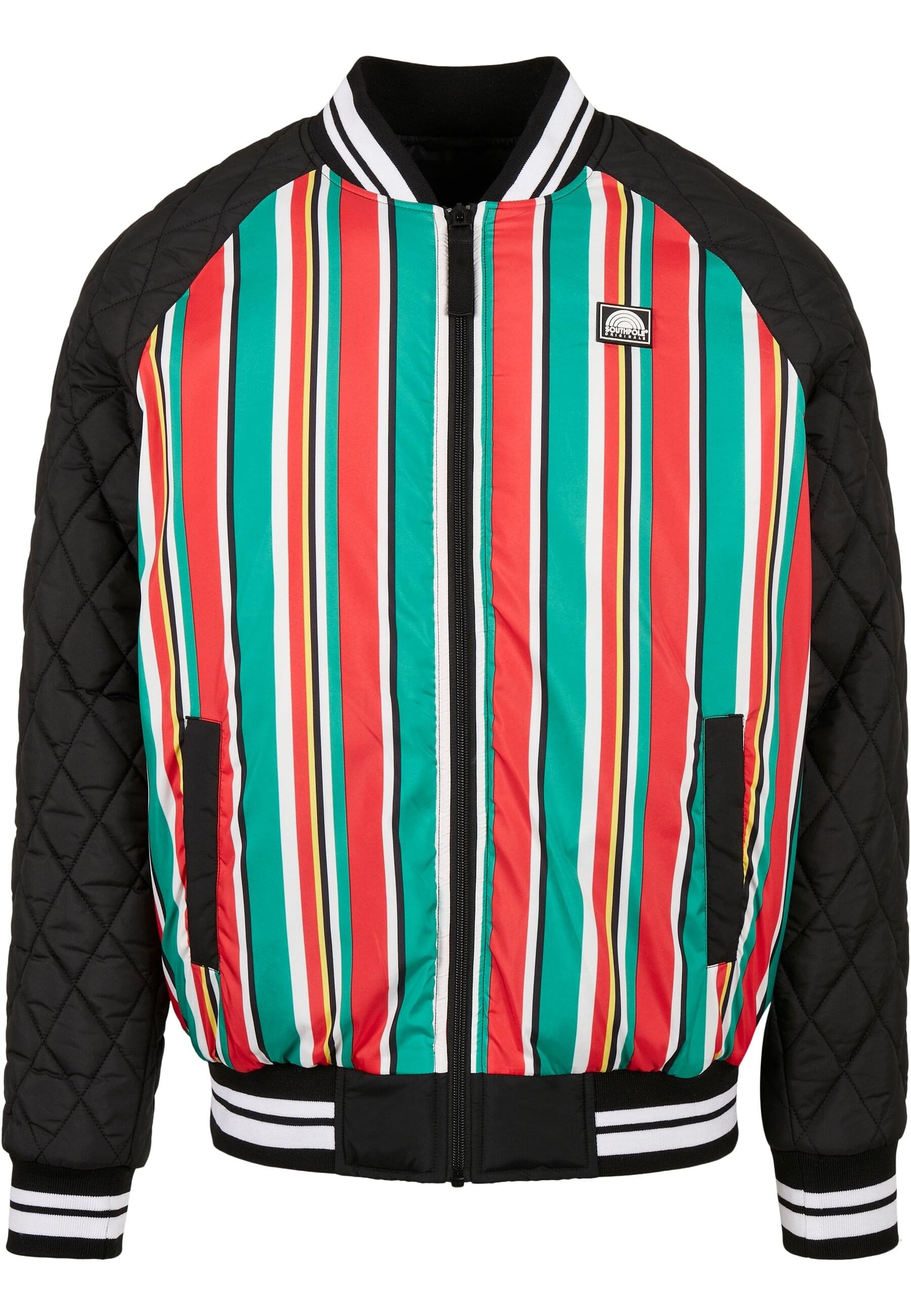 Southpole Collegejacke "Southpole Herren Southpole Stripe College Jacket", (1 St.), ohne Kapuze