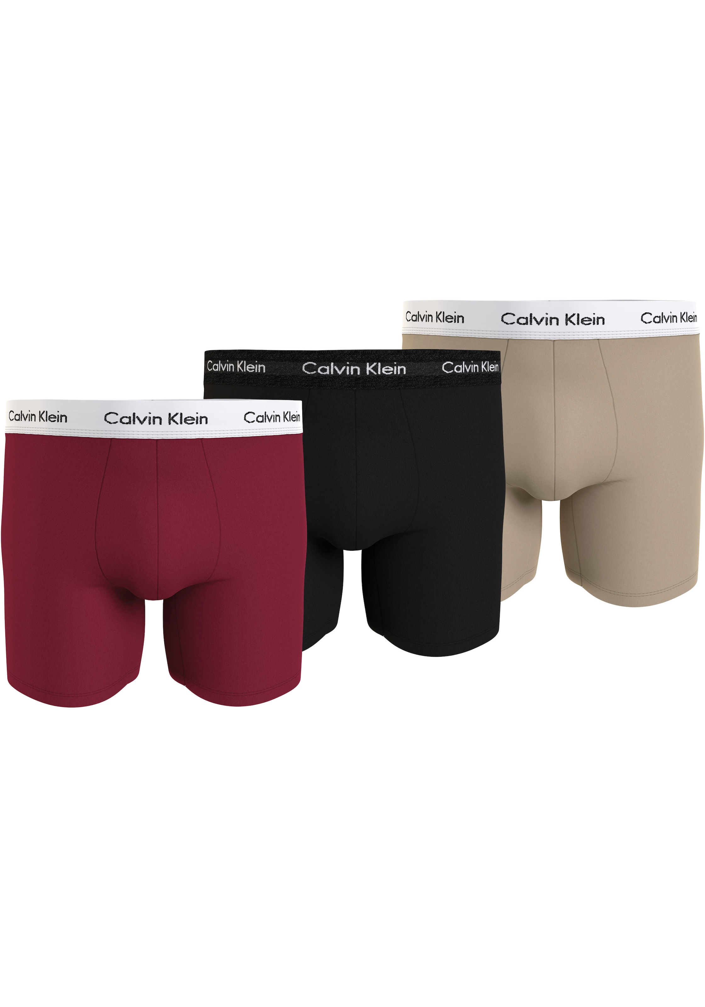 Calvin Klein Underwear Boxer "BOXER BRIEF 3PK", 3 Stk. mit Logo-Elastikbund günstig online kaufen
