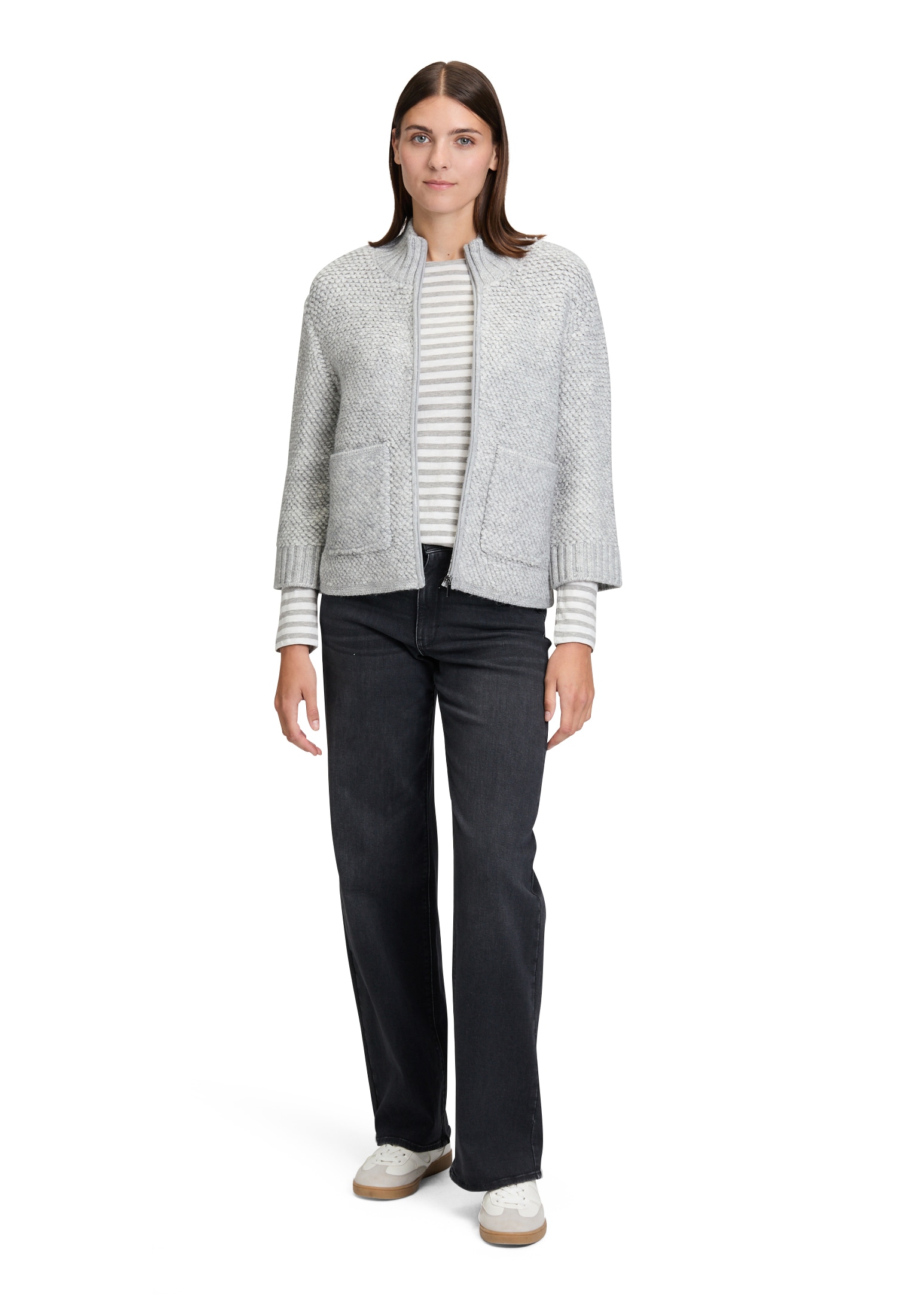 Betty&Co Strickjacke »Betty & Co Damen Strick-Cardigan mit Reißverschluss«