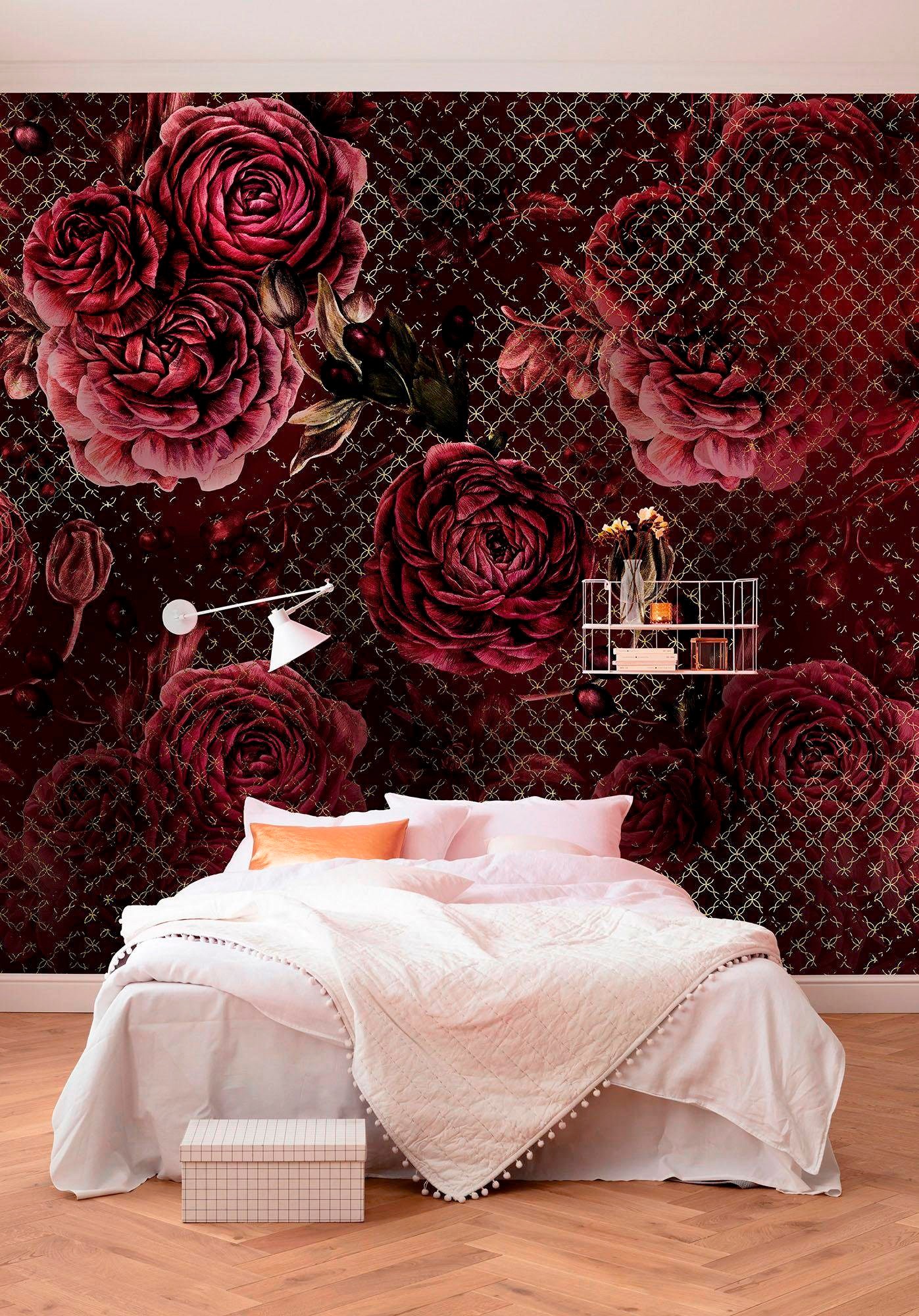 Komar Vliestapete »Digitaldruck Vlies - Rouge Intense - Größe 350 x 280 cm«, bedruckt, Wohnzimmer, Schlafzimmer