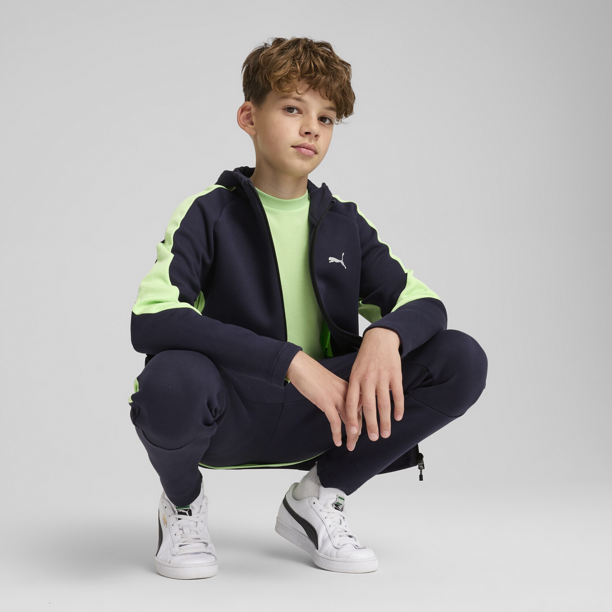 PUMA Sweatjacke »EVOSTRIPE Hoodie mit durchgehendem Reißverschluss Jungen«