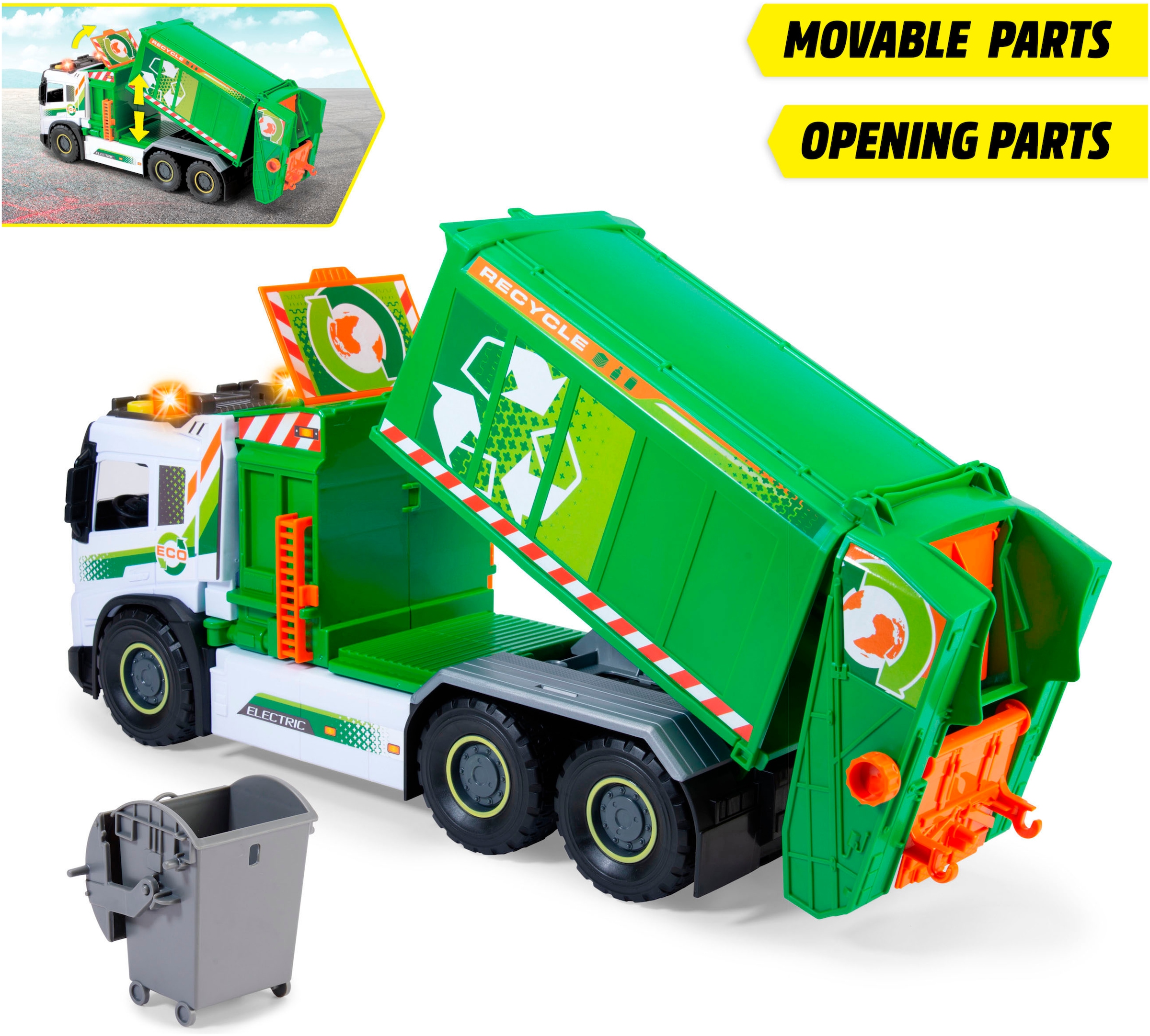 Dickie Toys Spielzeug-Müllwagen »Giant Garbage Truck« mit Licht und Sound