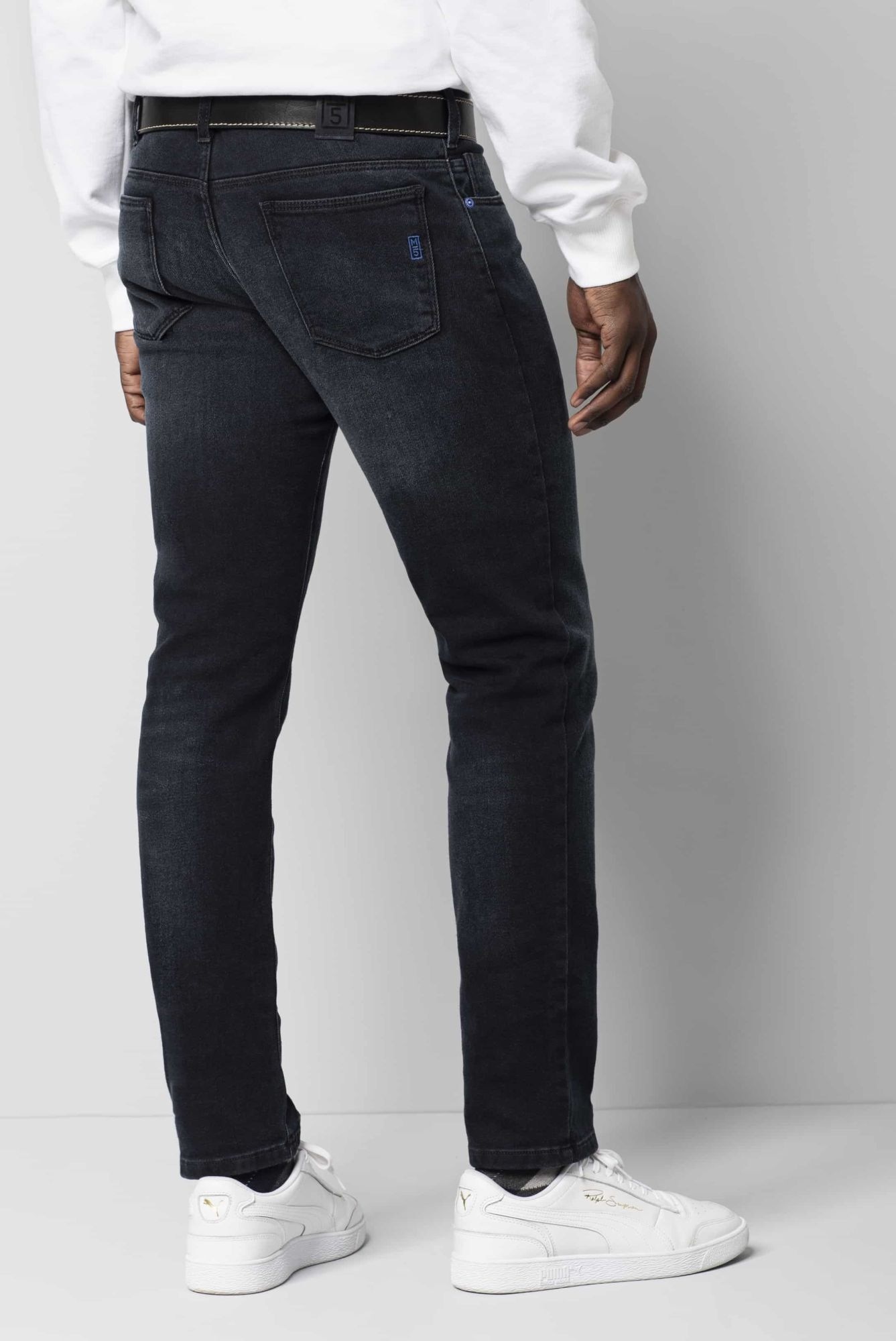 5-Pocket-Jeans MEYER "M5 Slim", Herren, Gr. 36, Länge 32, blau (marine), 99% Baumwolle, 1% Elasthan, unifarben, figurumspielend lang, Jeans 5-Pocket-Jeans, M5 Slim Five Pocket 2
