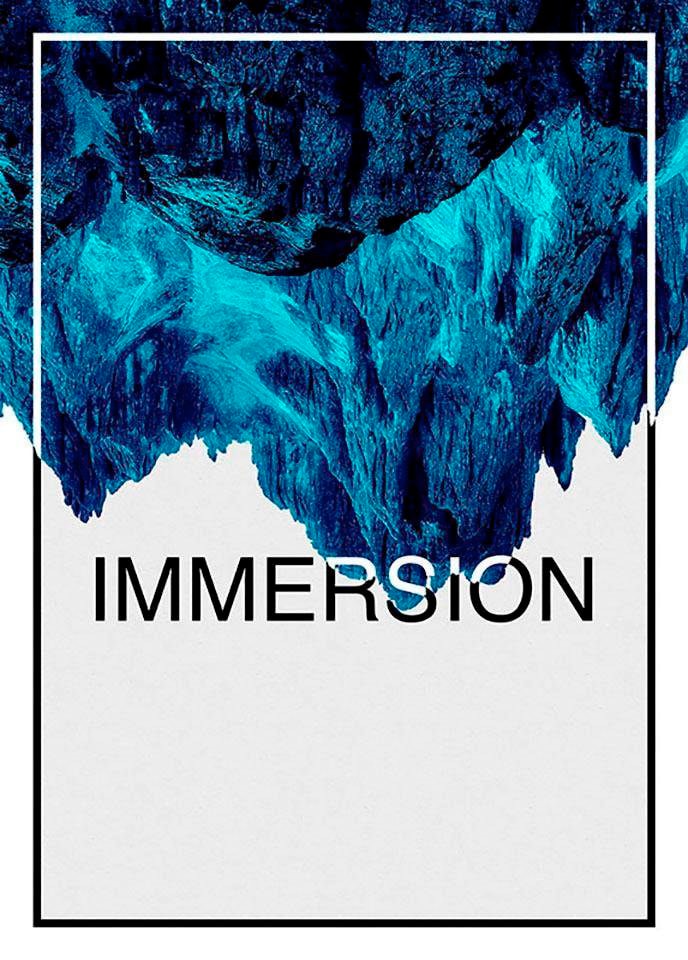 Komar Bild "Immersion Blue", Abstrakt-Sprüche & Texte, (1 St.), Wandbild zu günstig online kaufen