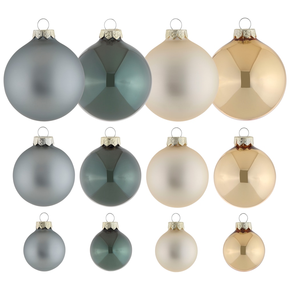 Leonique Weihnachtsbaumkugel »Essone, Weihnachtsdeko, Christbaumschmuck, Christbaumkugeln Glas«, (Set, 40 St.)