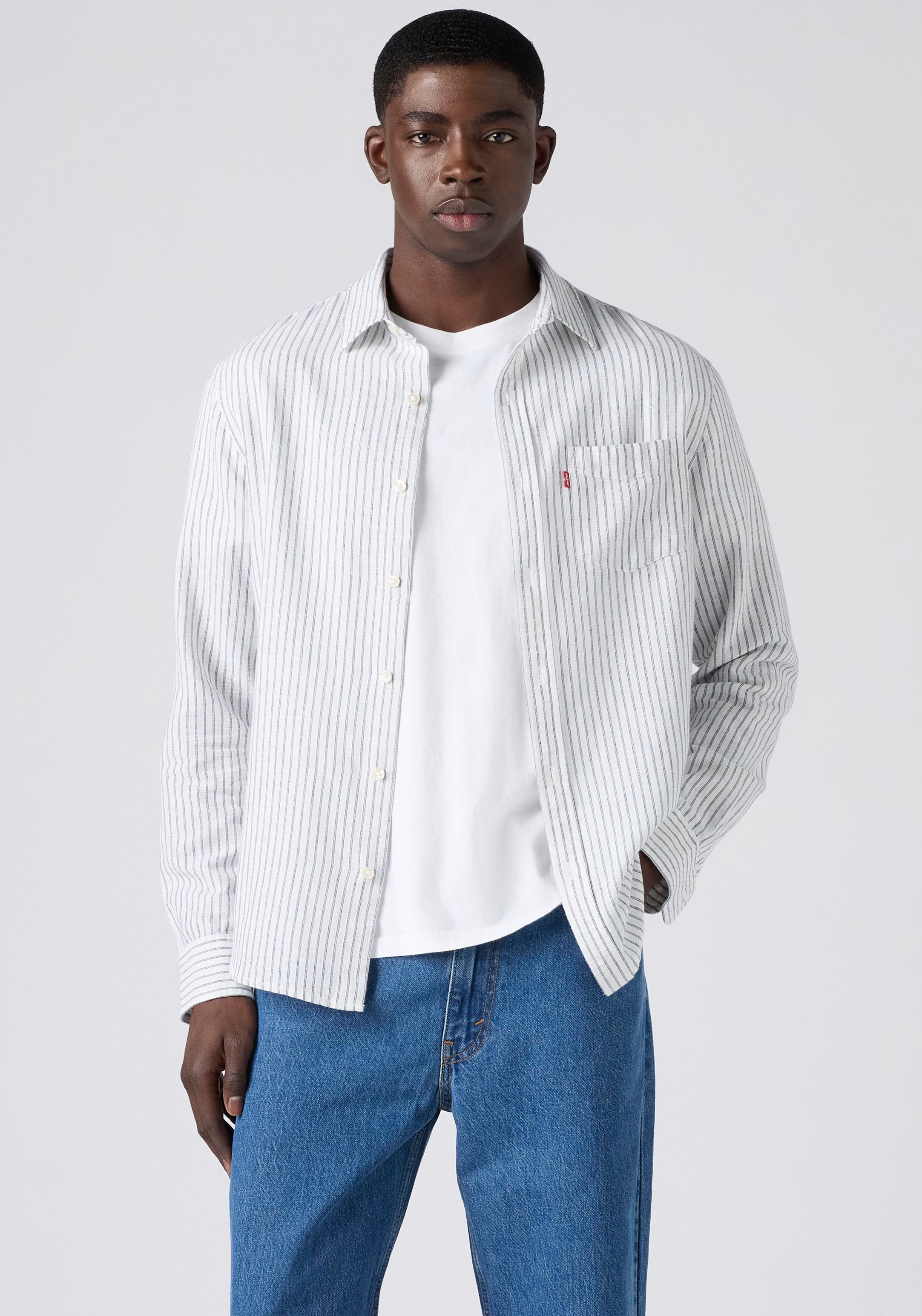 Levis Langarmhemd "SUNSET 1 POCKET STANDARD" Leinen- Struktur günstig online kaufen