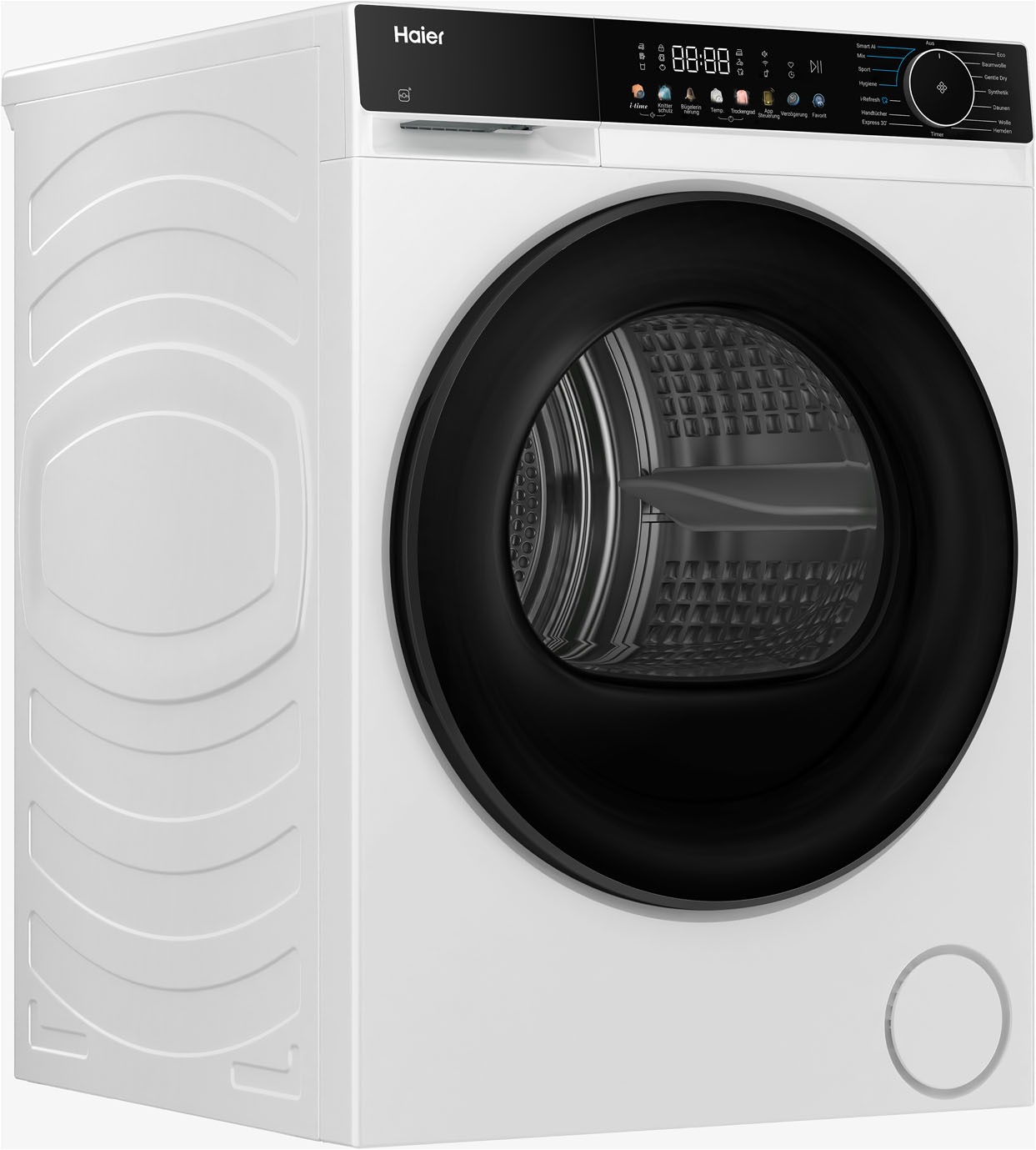 HAIER Wärmepumpentrockner "HD80-C657U1", B:59,5cm H:84,5cm T:58,6cm, weiß, Trockner
