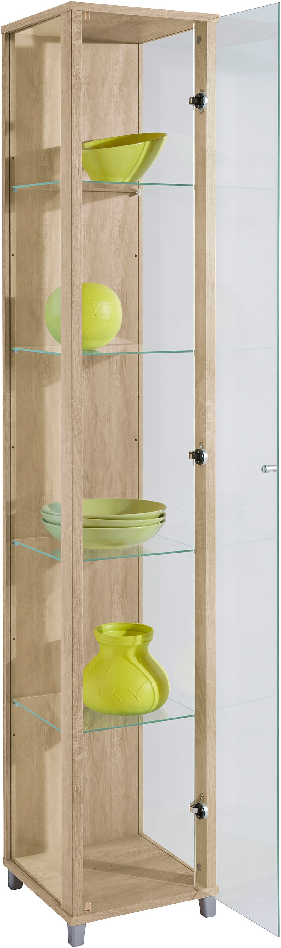 fif möbel Vitrine »OPTIMA Höhe ca. 172 cm«, Standvitrine/Glasvitrine 1x Glastür,perfekt für Sammler,Sammlervitrine