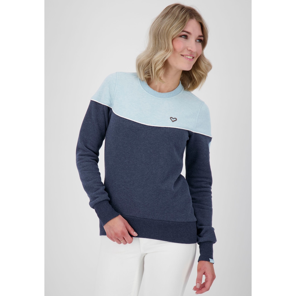 Alife & Kickin Sweatshirt »DarleenAK« mehrfarbiger Crewneck-Sweater mit Kontrastdetails