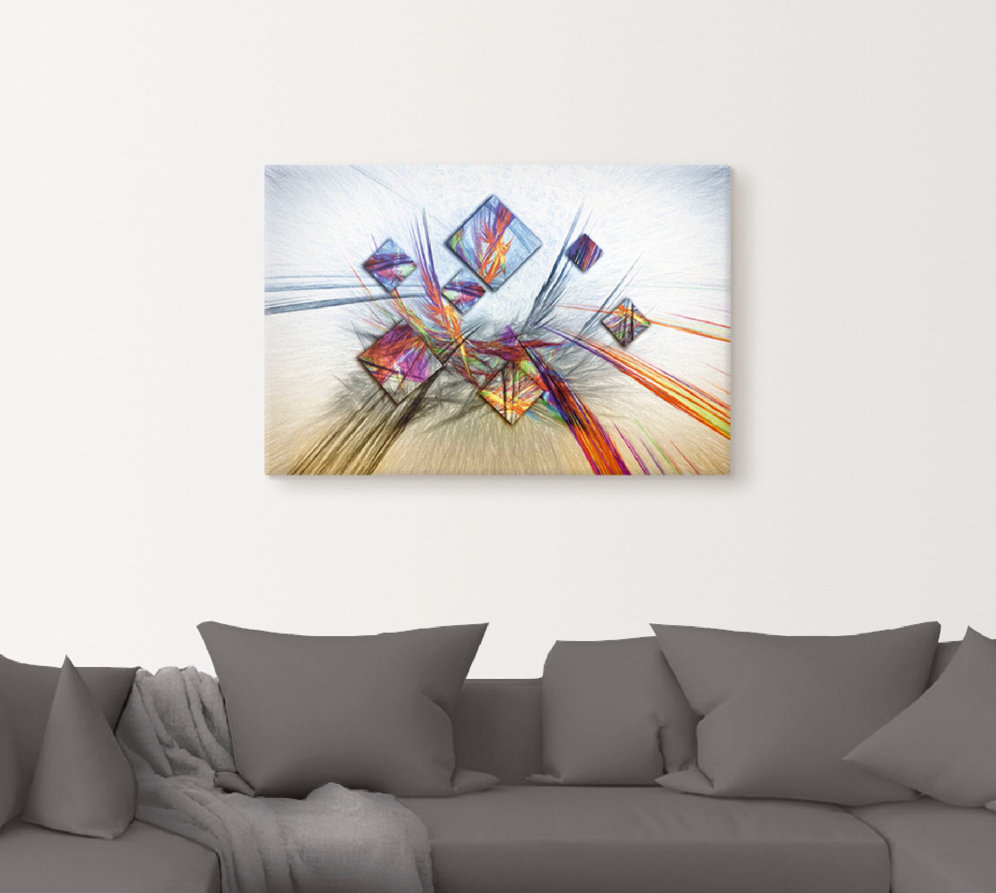 Artland Wandbild "Digitale abstrakte Malerei" Muster 1 Stk. tlg. als Leinwa günstig online kaufen