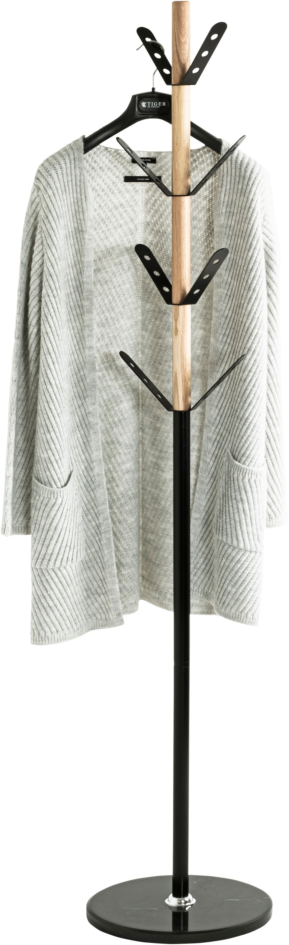 HAKU Garderobenständer »Kleiderständer, Standgarderobe,« Garderobenständer rund aus Metall - Ø/H 37/179 cm