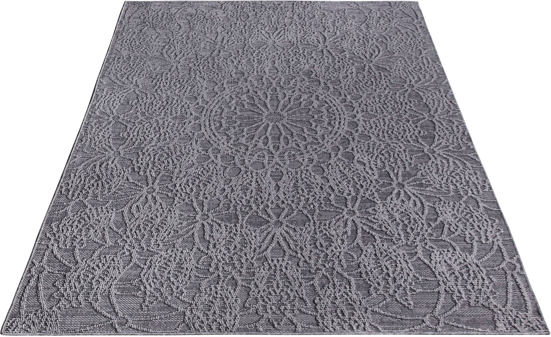 Paco Home Teppich "Rimini 411" rechteckig 4 mm Höhe Flachgewebe, Uni Farben günstig online kaufen