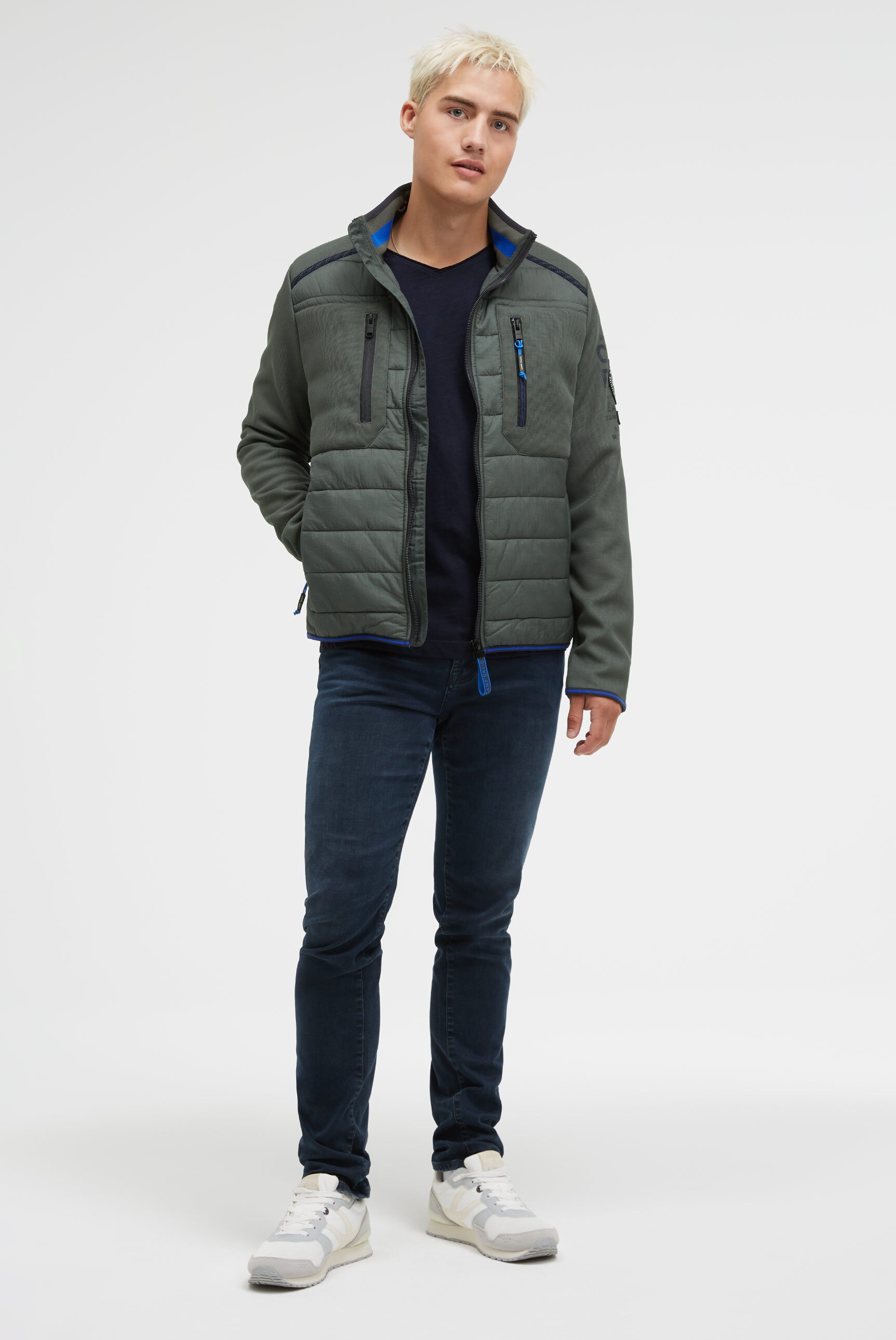 Thumbnail - CAMP DAVID Fleecejacke ohne Kapuze mit Brusttaschen