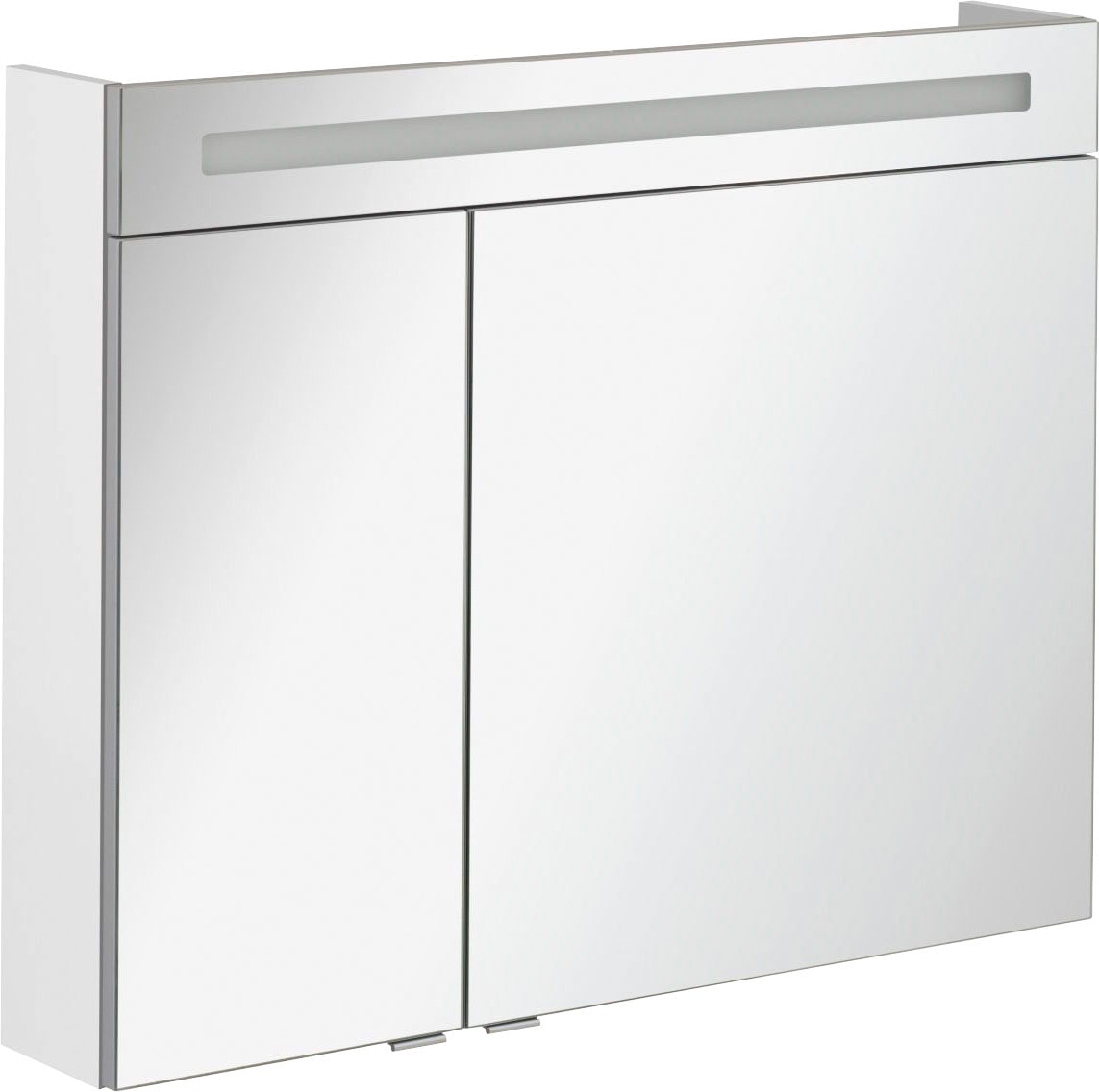 FACKELMANN Spiegelschrank "CL 90 - weiß", Badmöbel Breite 90 cm, 2 Türen, doppelseitig verspiegelt