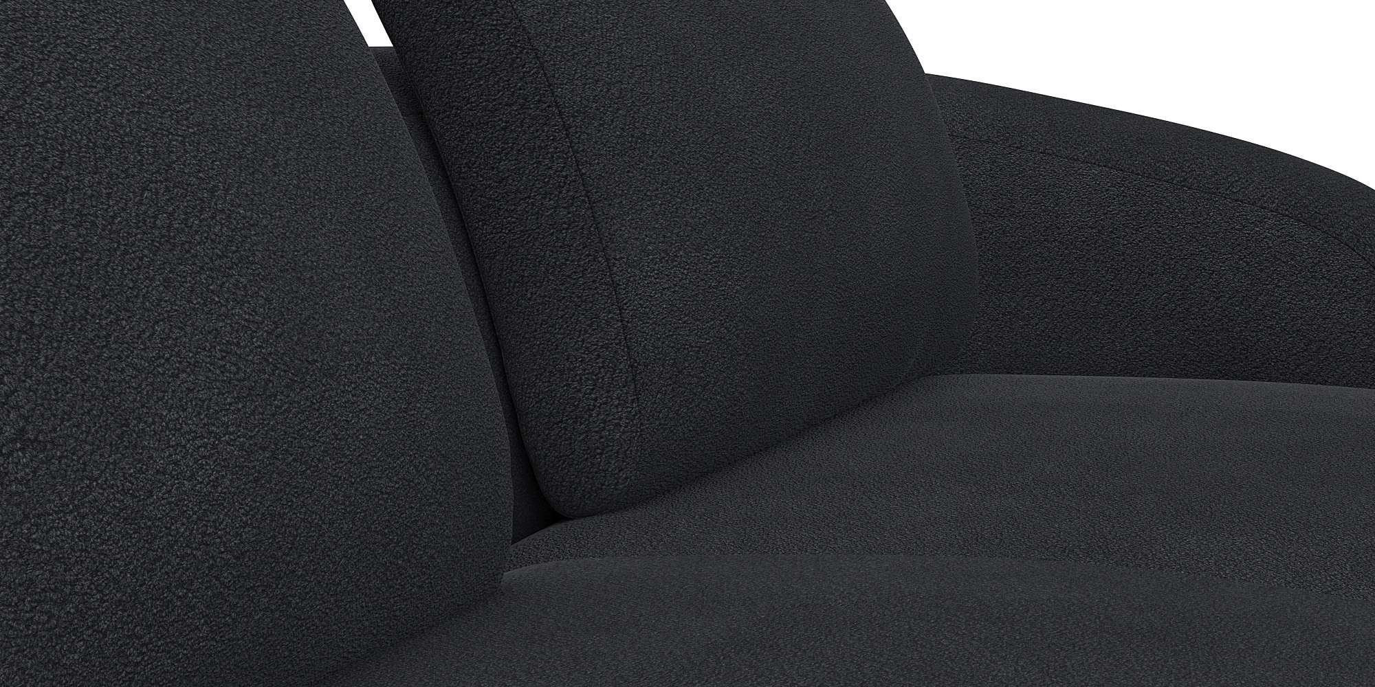 FLEXLUX Wohnlandschaft »Torino, rund, L-Form, Sofa-Ecke mit Recamiere, Longchair-Sofa«, Modernes, organisches Sofa-Design, Kaltschaum, Wellenunterfederung