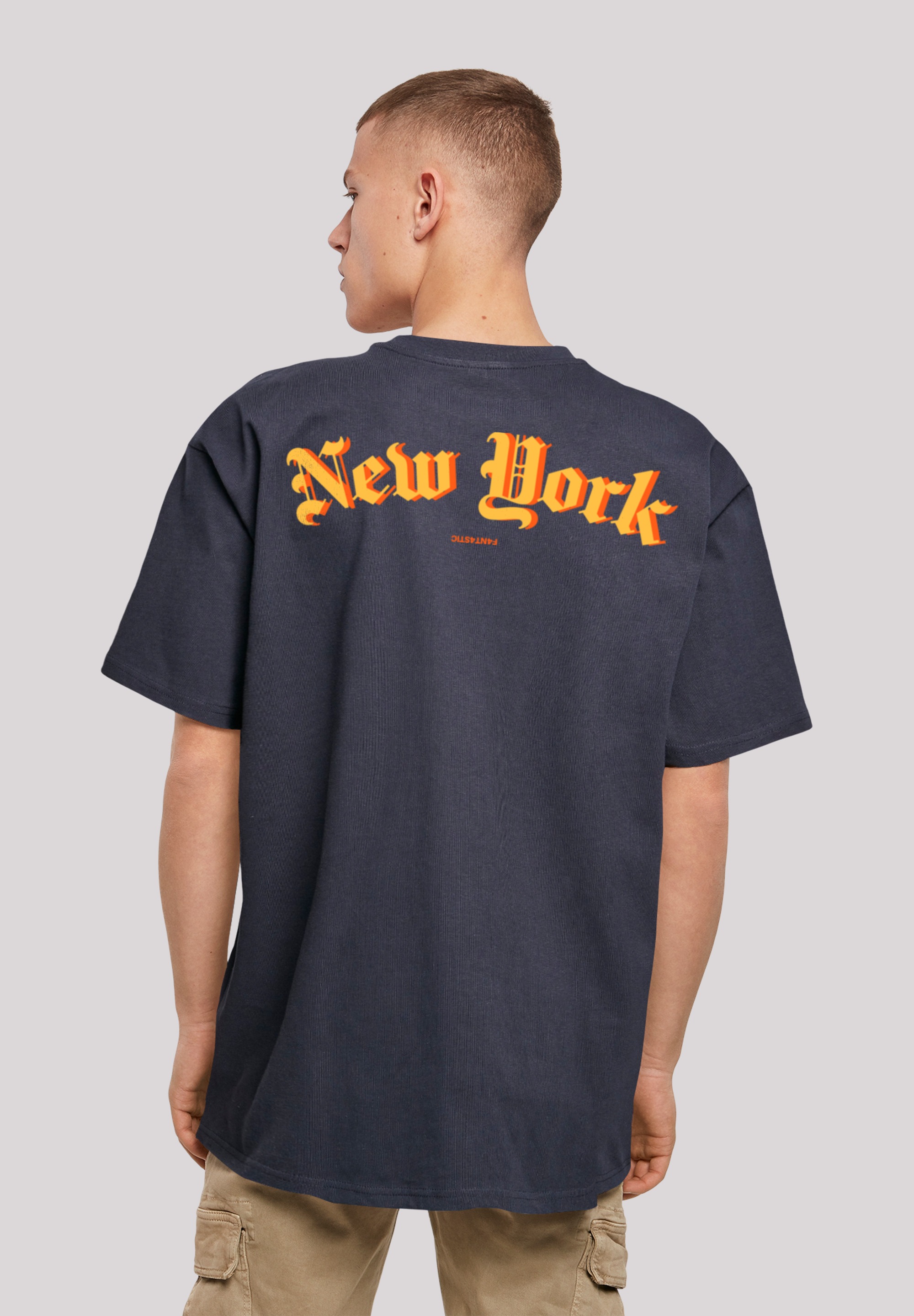 F4NT4STIC T-Shirt "New York Orange OVERSIZE TEE", Print