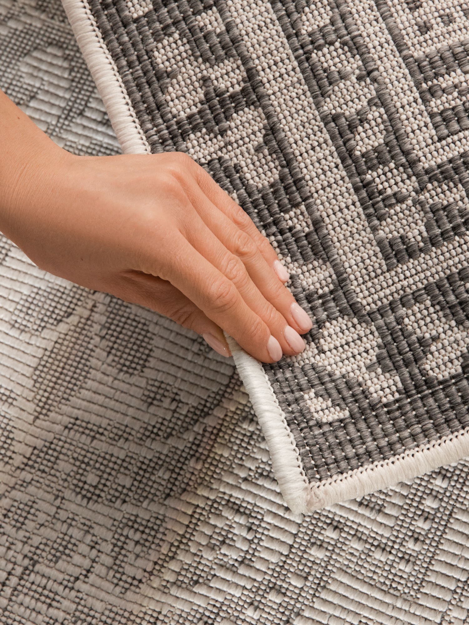 NORTHRUGS Outdoorteppich »Rosel Wendeteppich«, rechteckig, 5 mm Höhe, In und Outdoor, Flachgewebe, wetterfest, pflegeleicht, robust