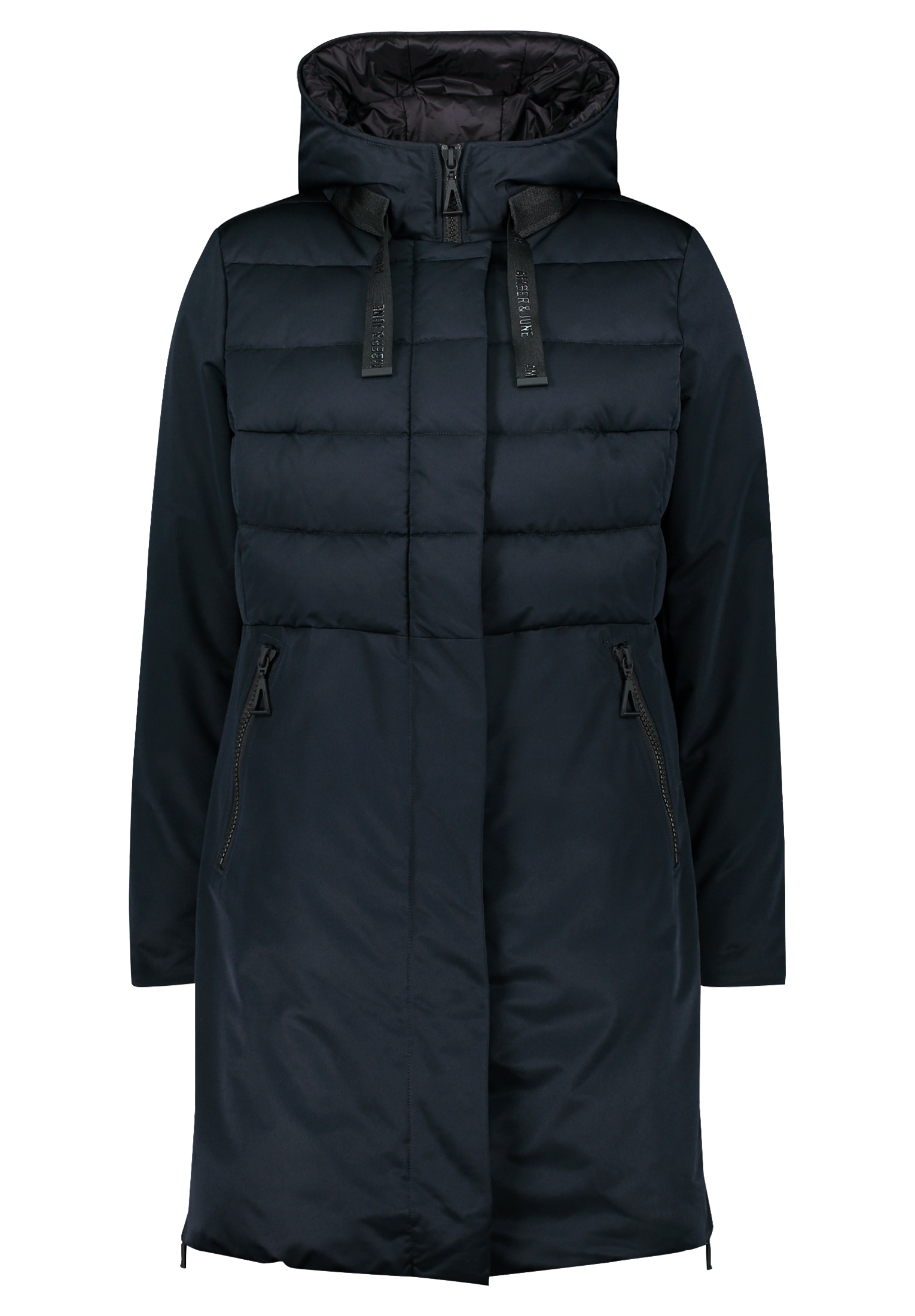 Amber & June Winterjacke »Amber & June Damen Winterjacke Kunstdaune«, mit Kapuze