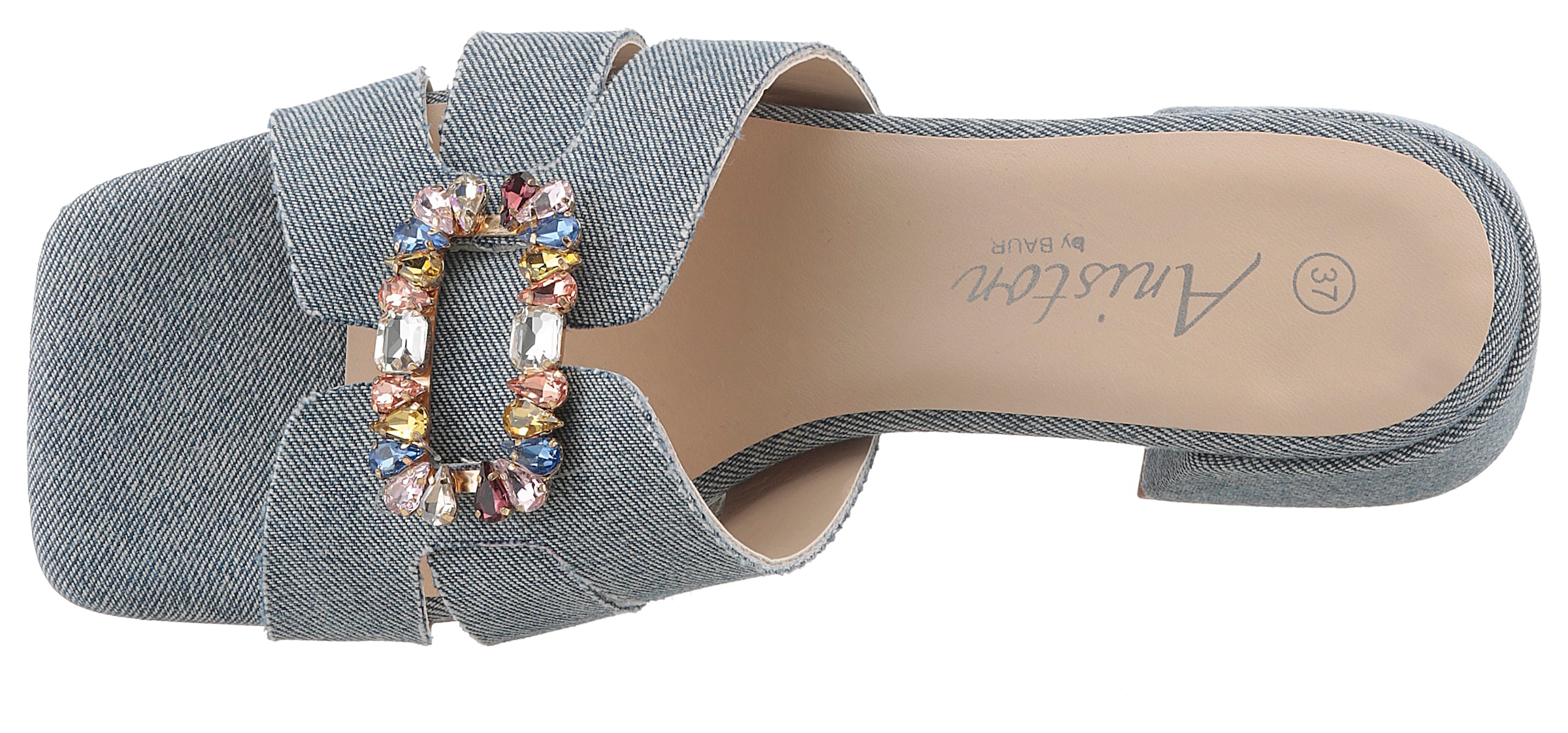 Aniston SHOES Pantolette, Sommerschuh, Festtagsschuh, Blockabsatz - NEUE KOLLEKTION
