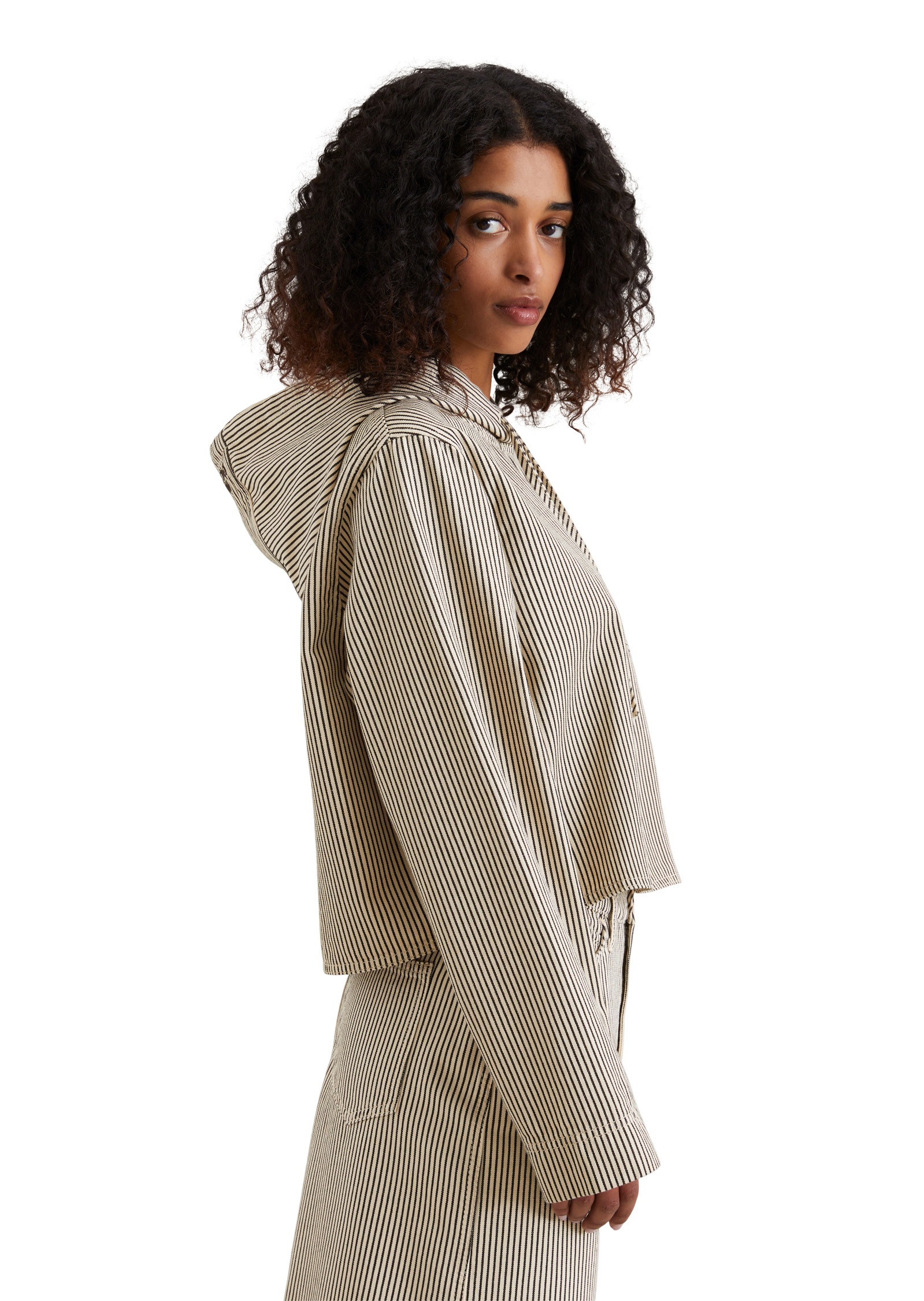 Marc O'Polo DENIM Kurzjacke »aus gestreiftem Organic Cotton«, ohne Kapuze
