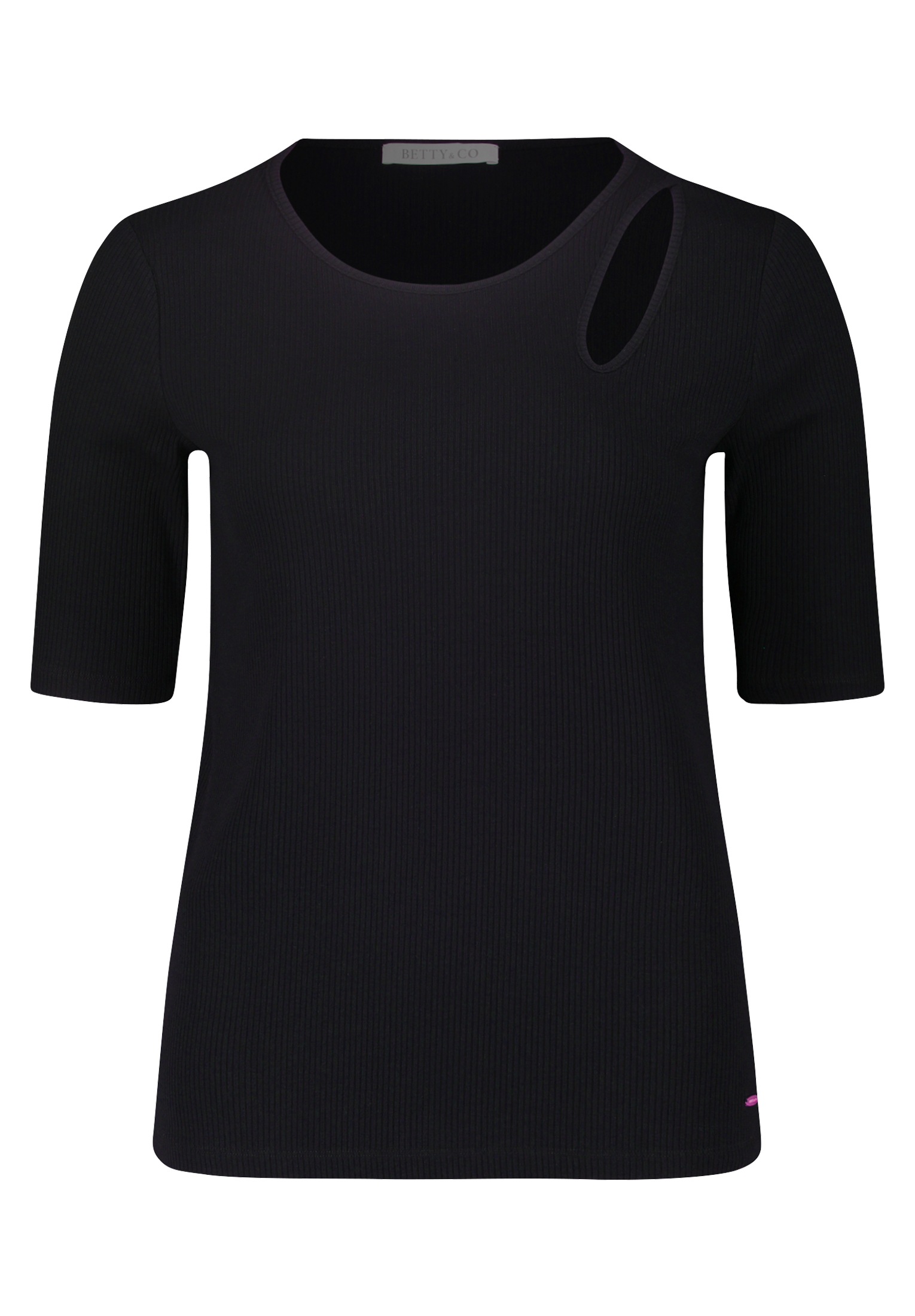 Betty&Co Kurzarmshirt Betty & Co Rundhals-Shirt mit Cut-Outs (1-tlg) Cut-Ou günstig online kaufen